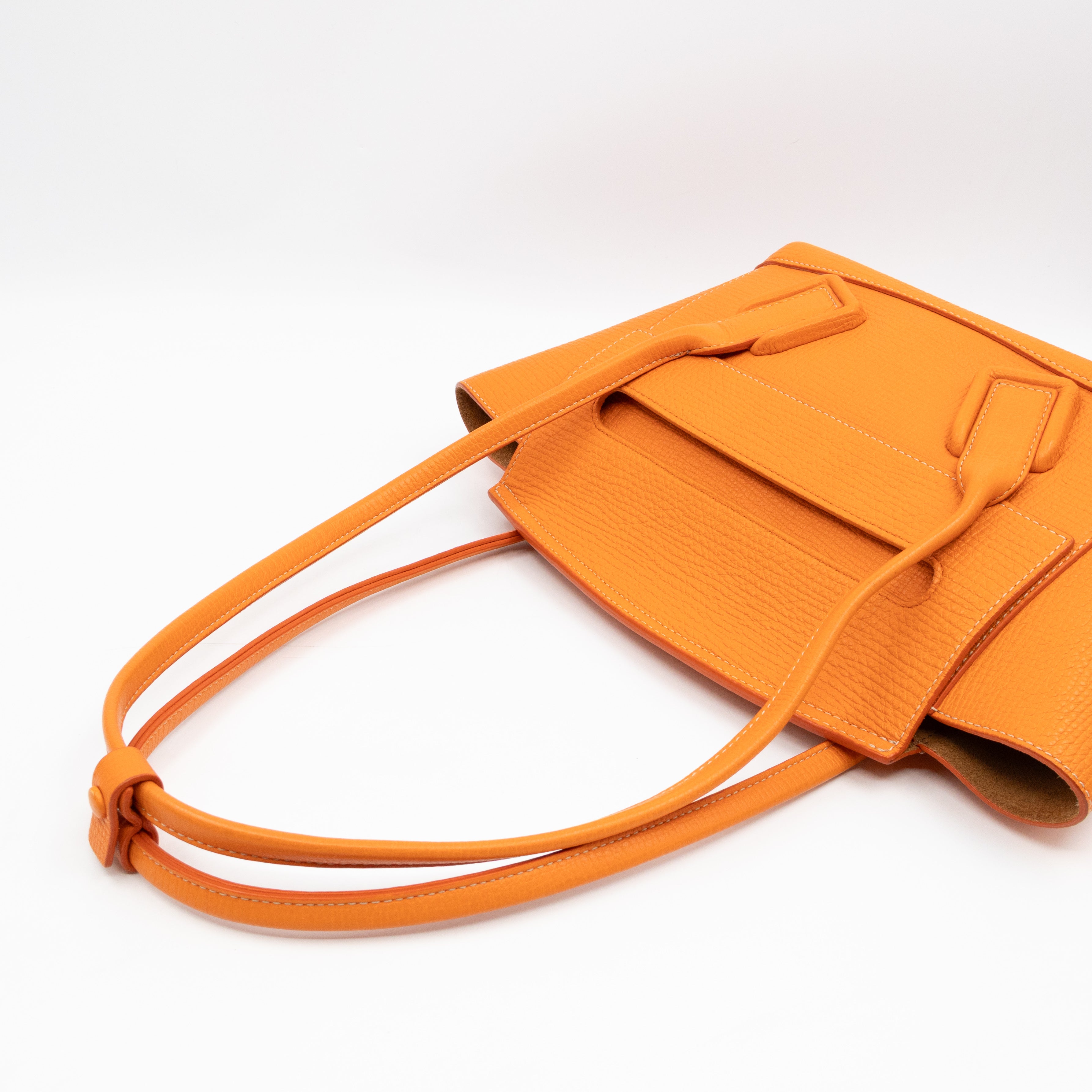 Arco Small Orange Grained Leather