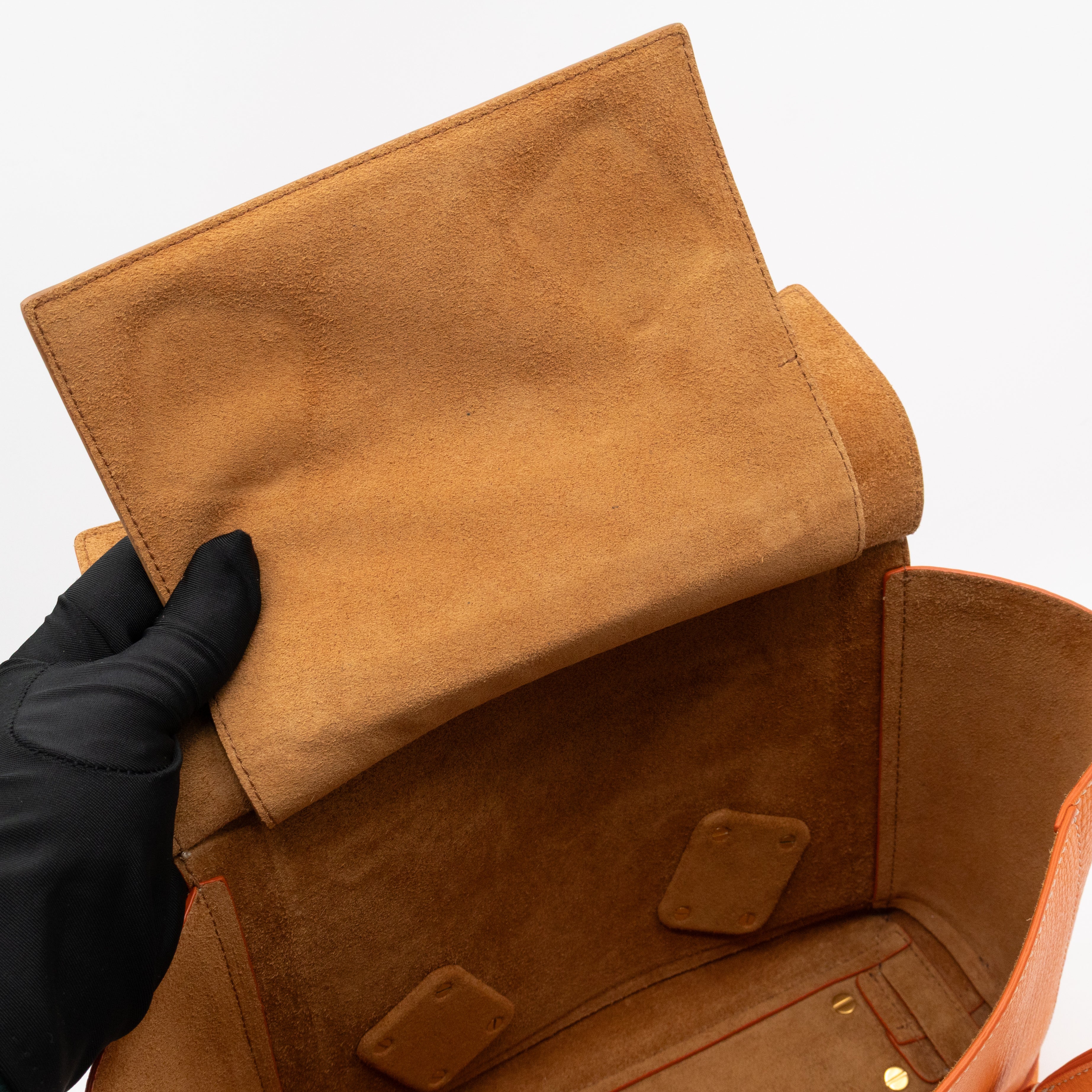 Arco Small Orange Grained Leather