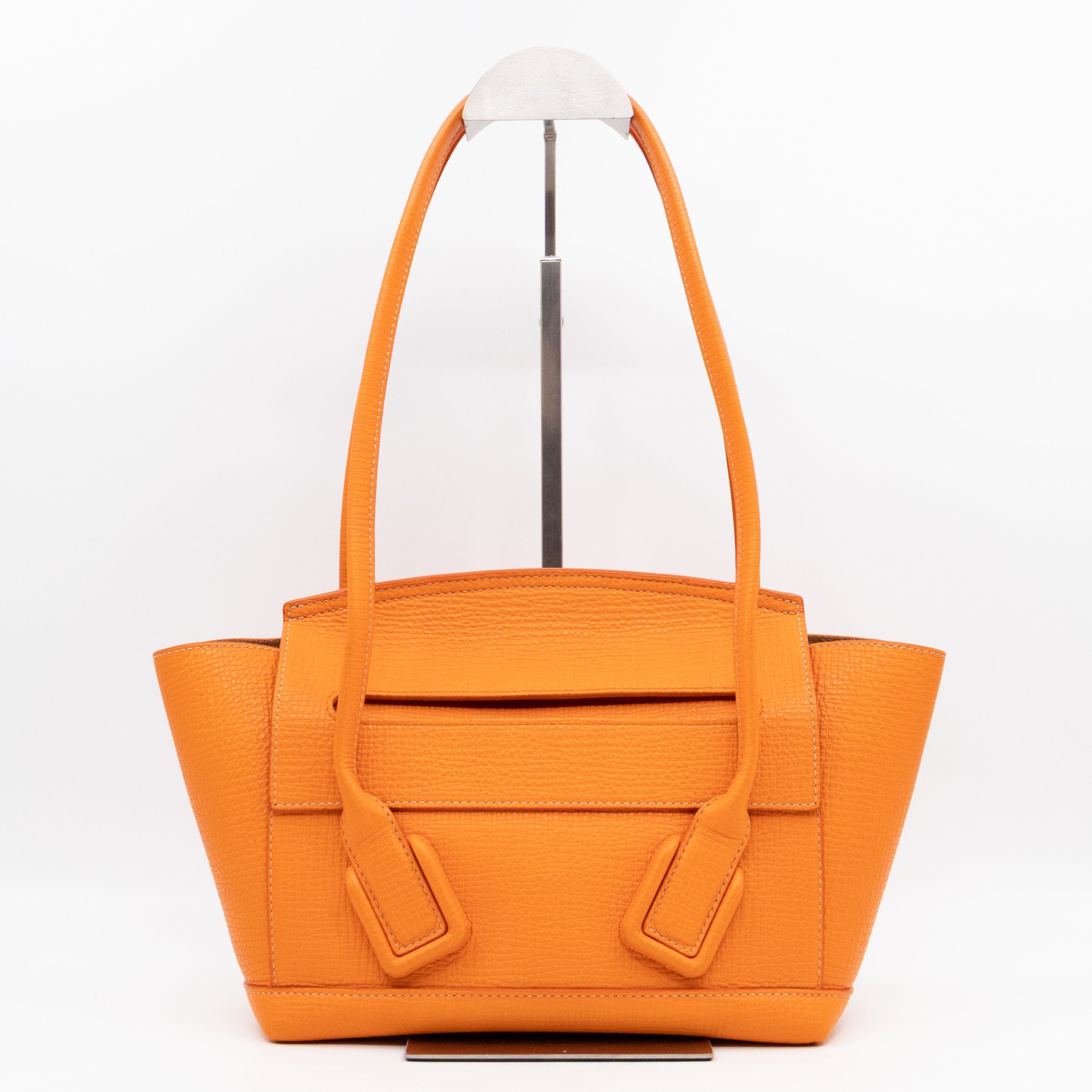 Arco Small Orange Grained Leather