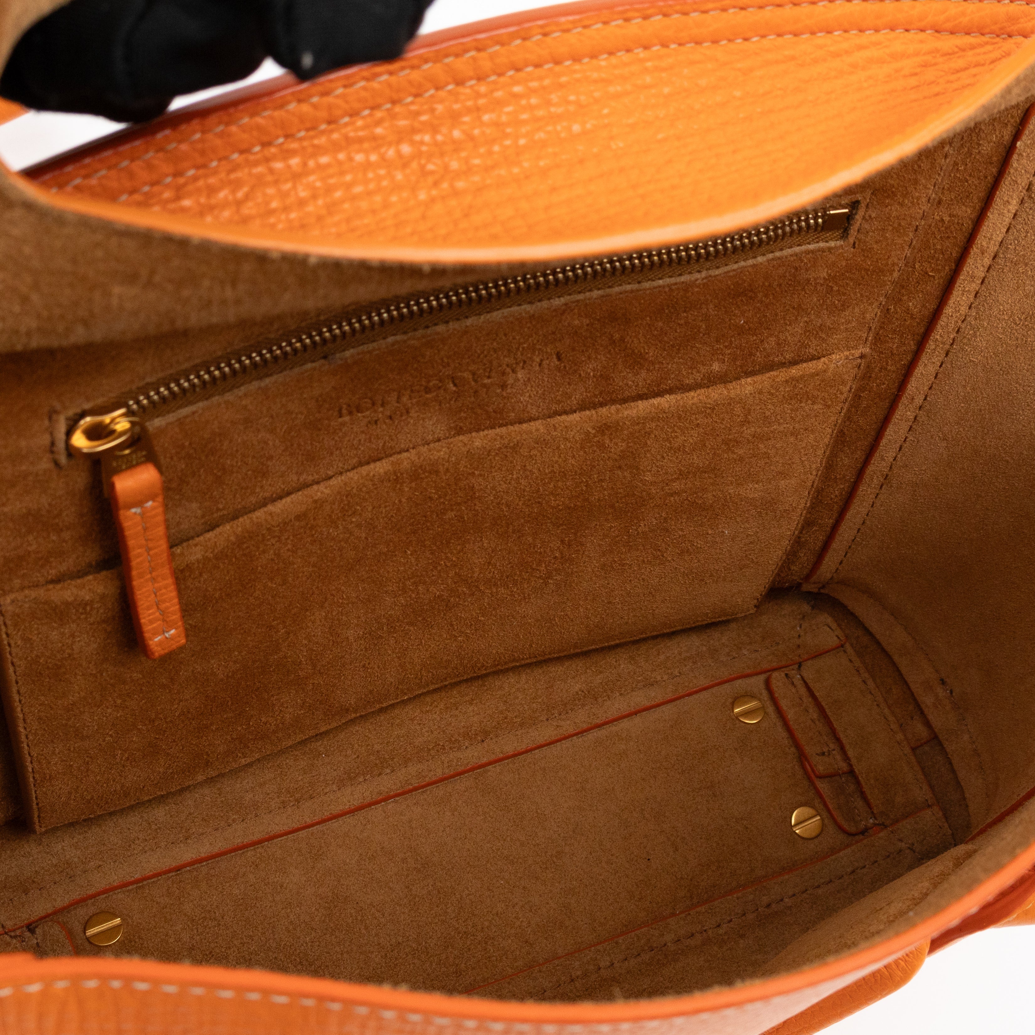 Arco Small Orange Grained Leather