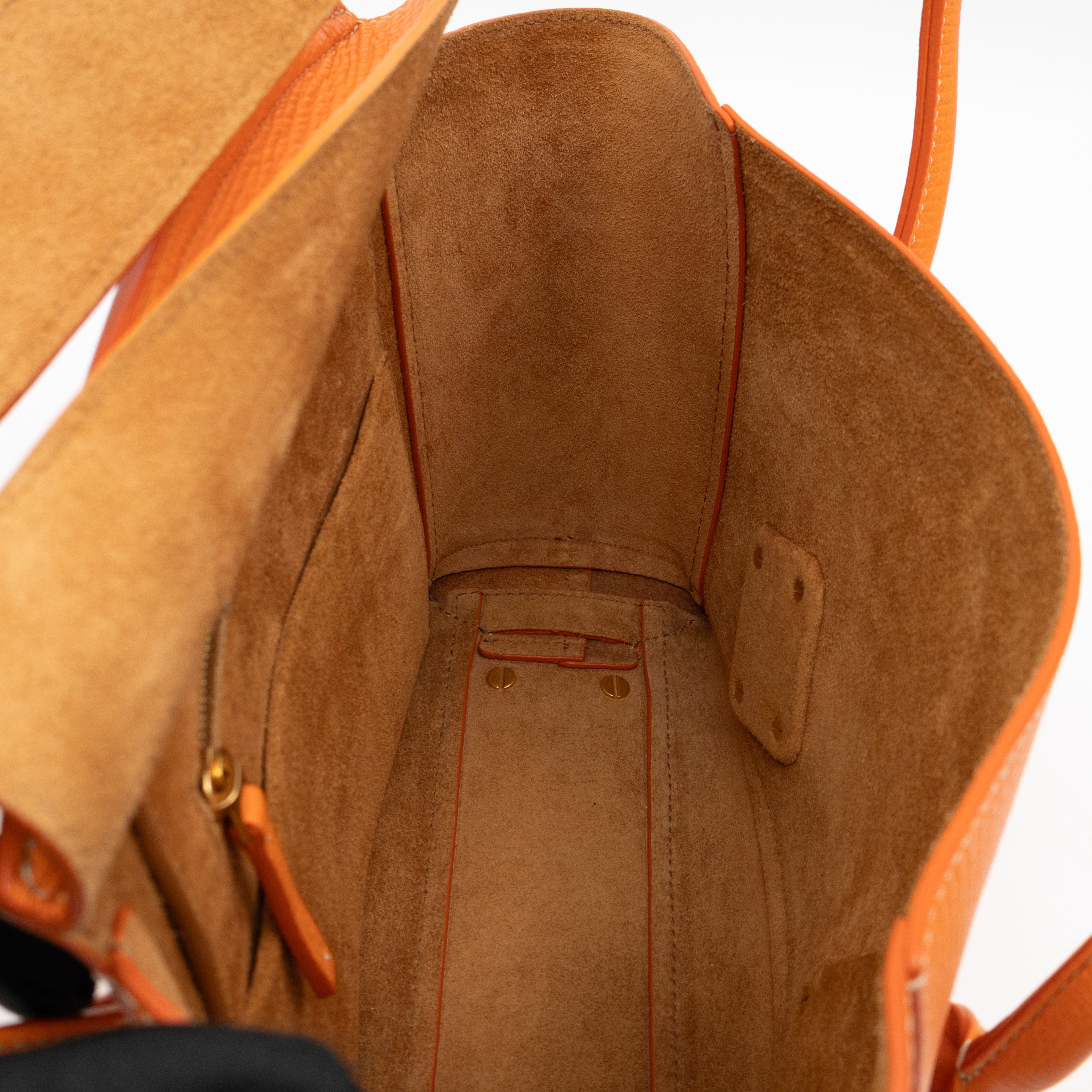Arco Small Orange Grained Leather