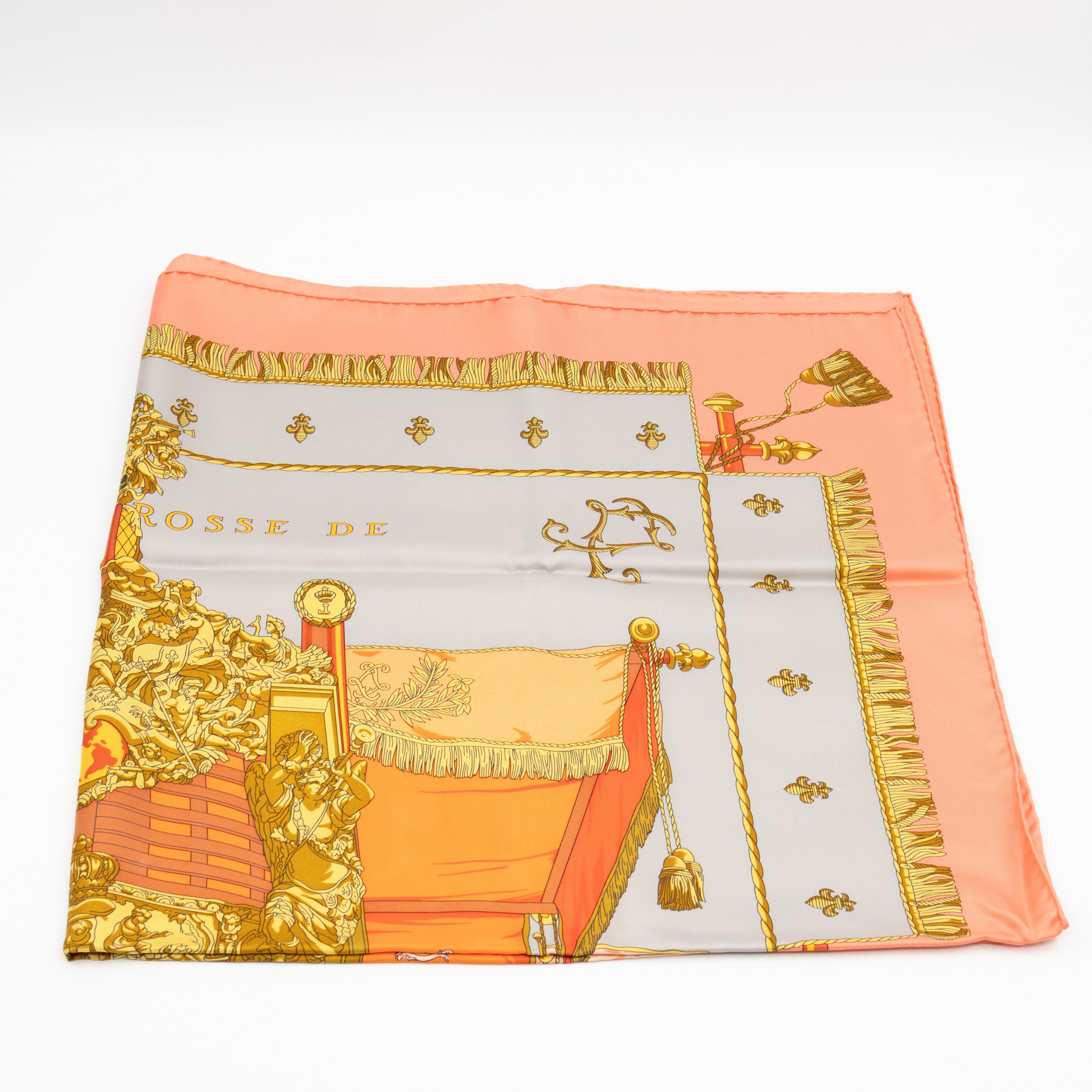 Silk Scarf 90 La Reale Vue Du Carrosse De Coral