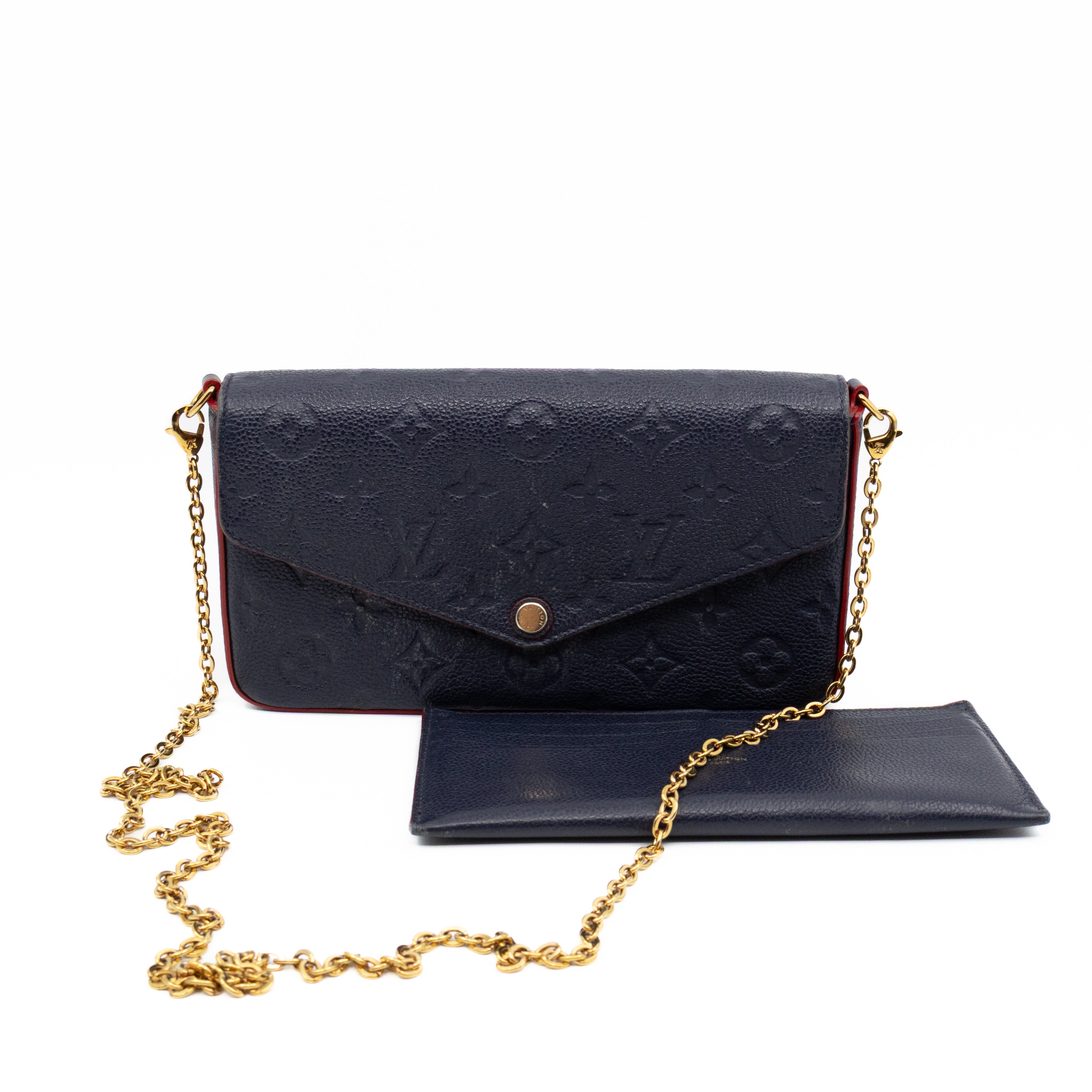 Pochette Felicie Navy Monogram Empreinte