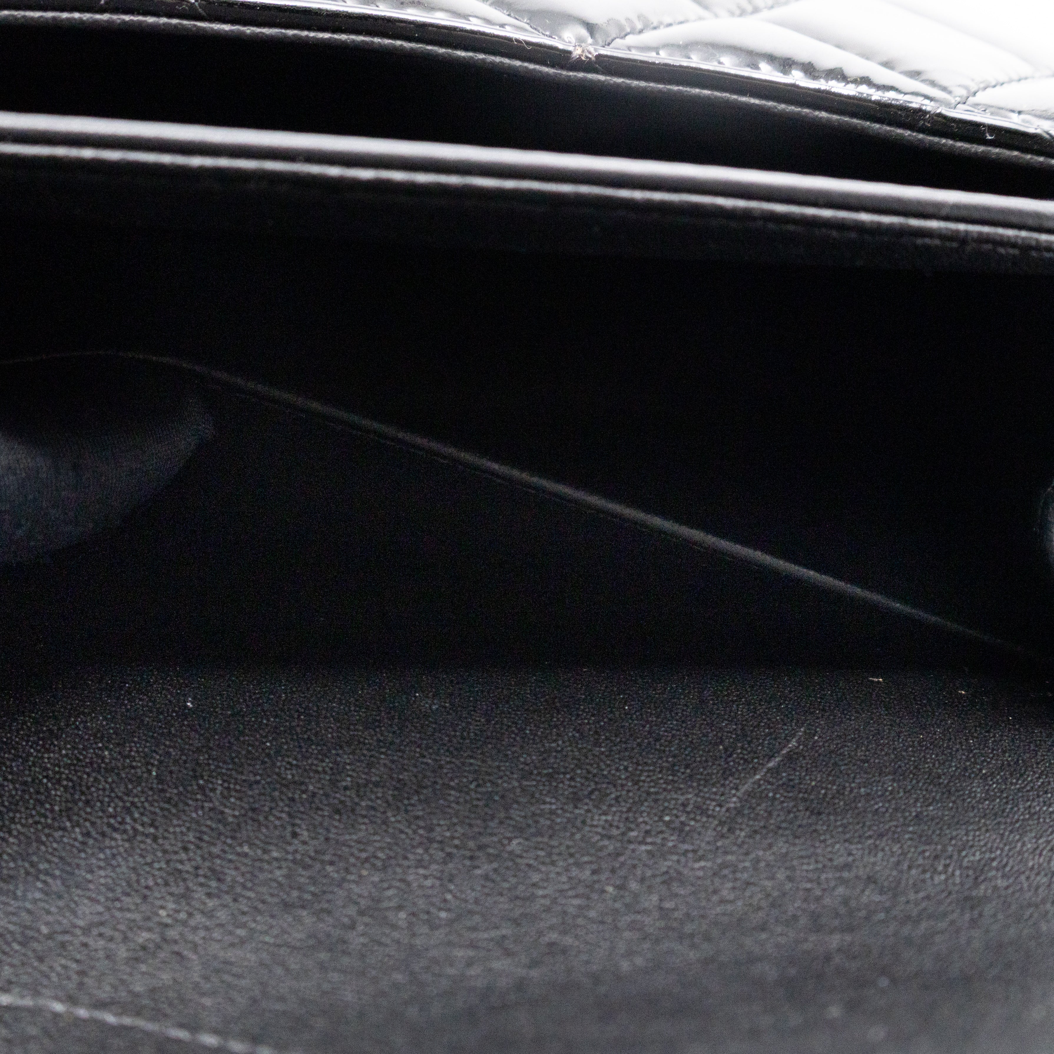 Classic Double Flap Jumbo Black Patent Leather