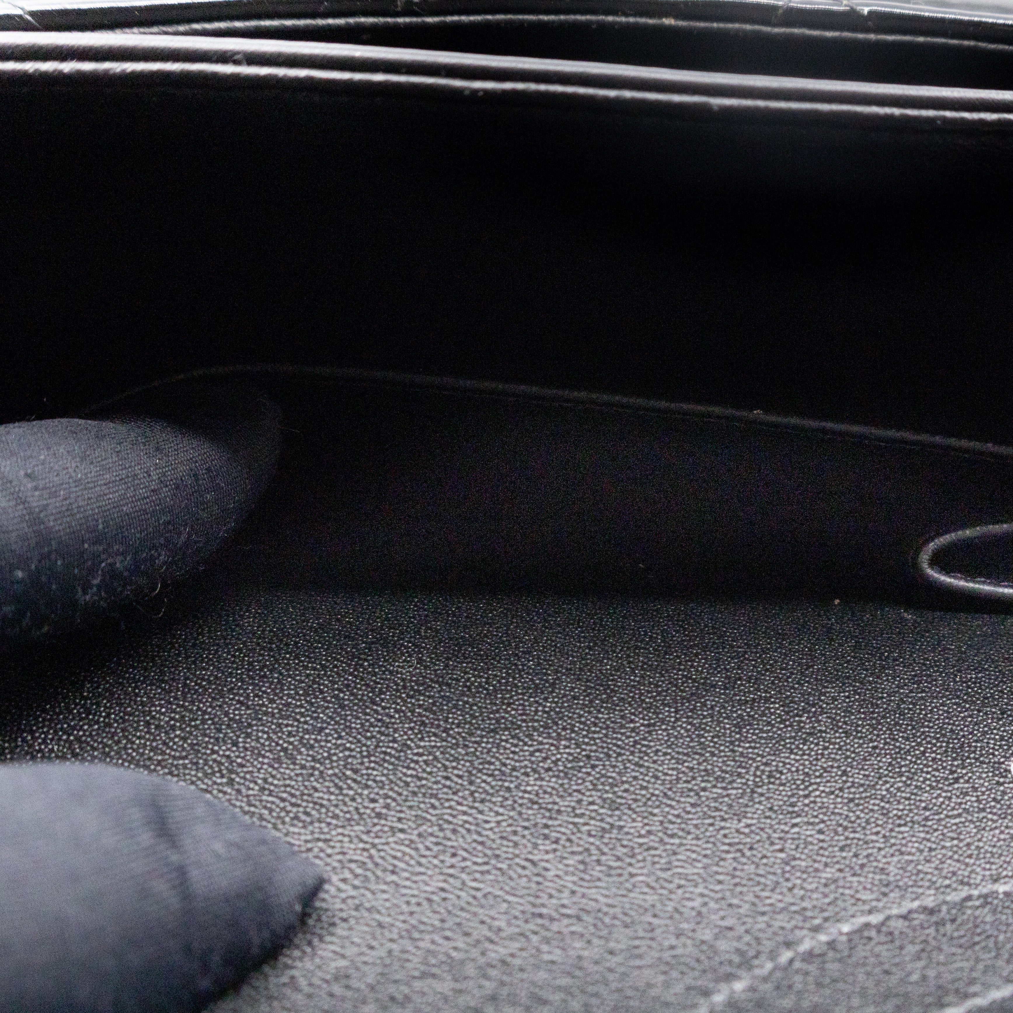 Classic Double Flap Jumbo Black Patent Leather