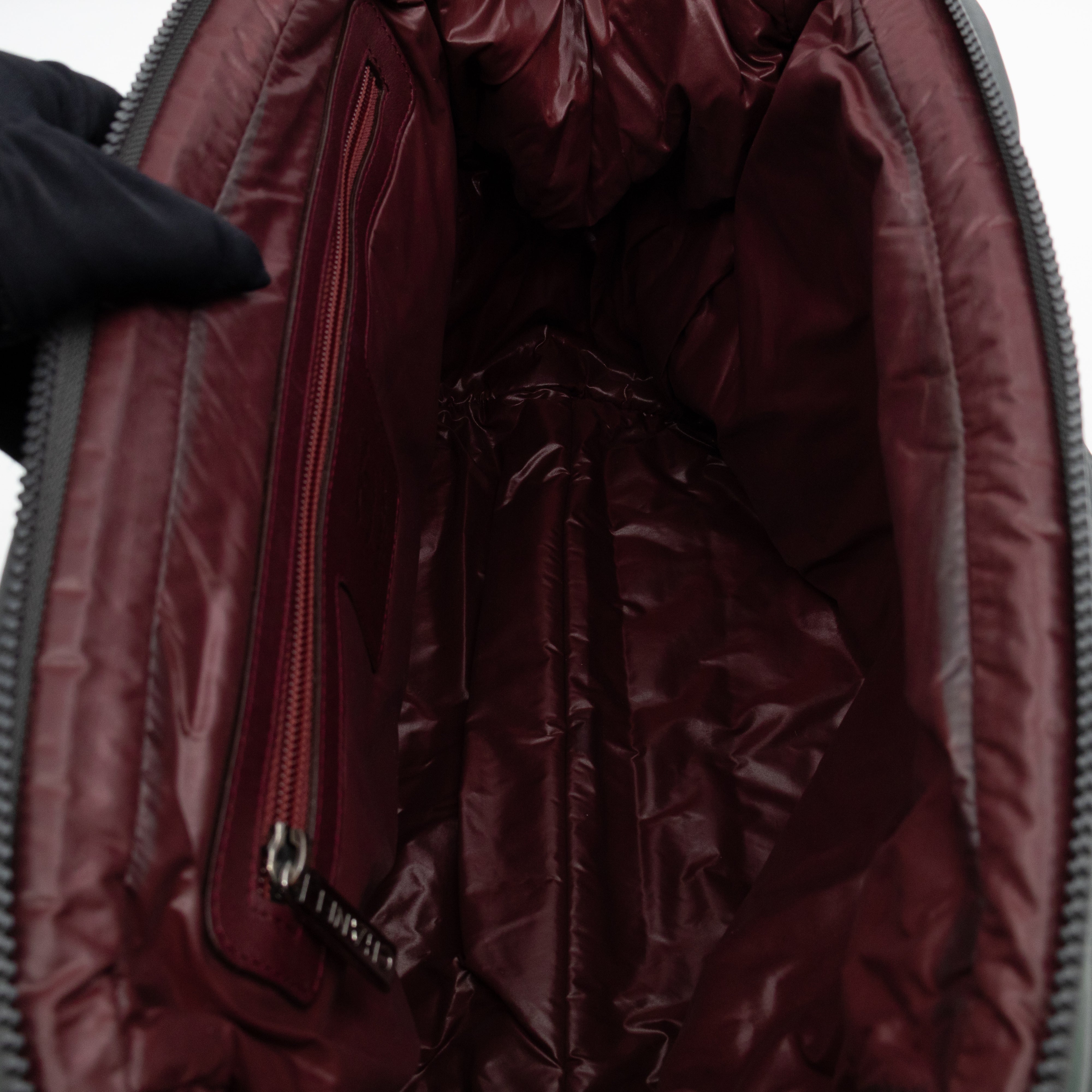 Coco Coon Bowler Bag Dark Green Quilted Nylon