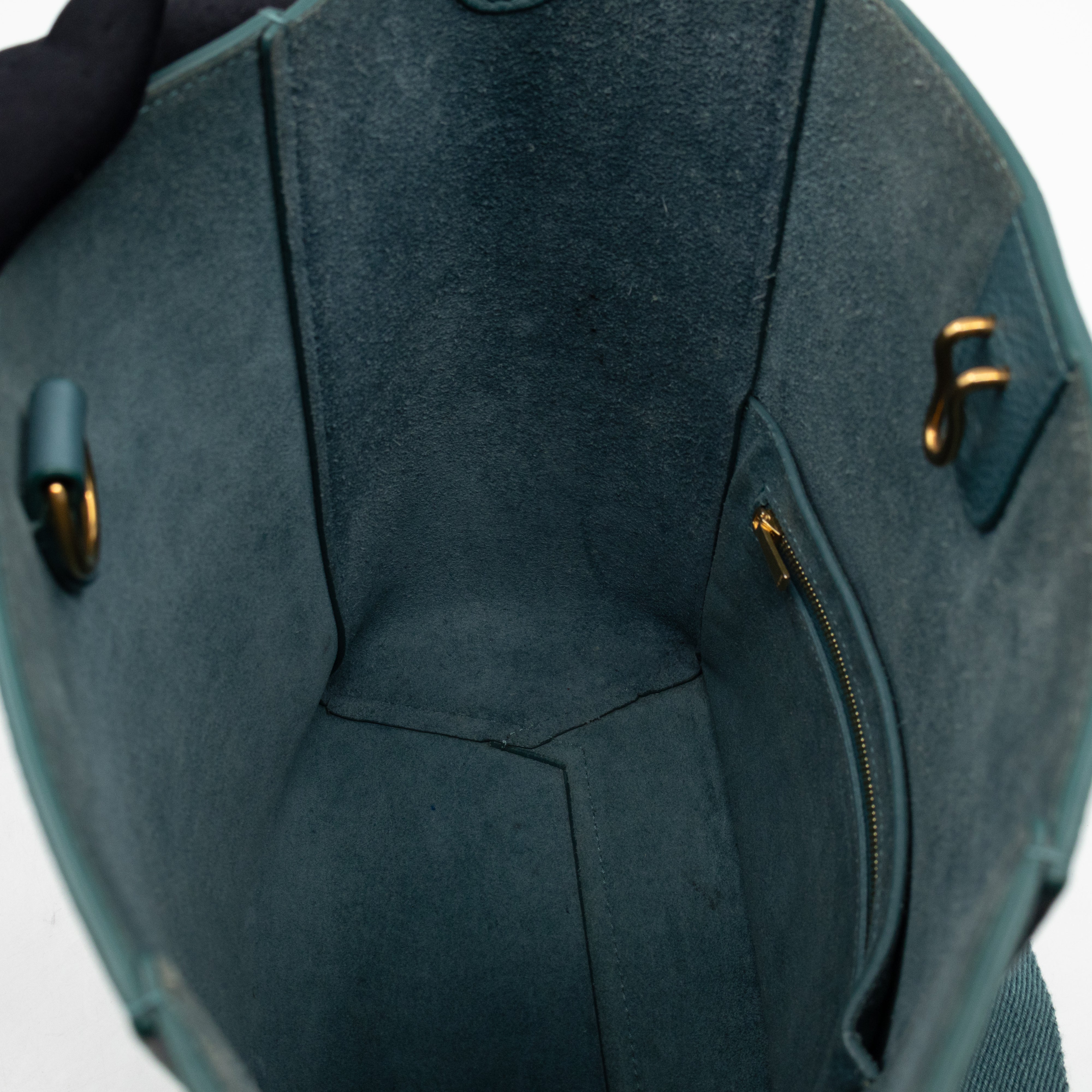 Sangle Seau Small Bucket Bag Turquoise Calfskin Leather