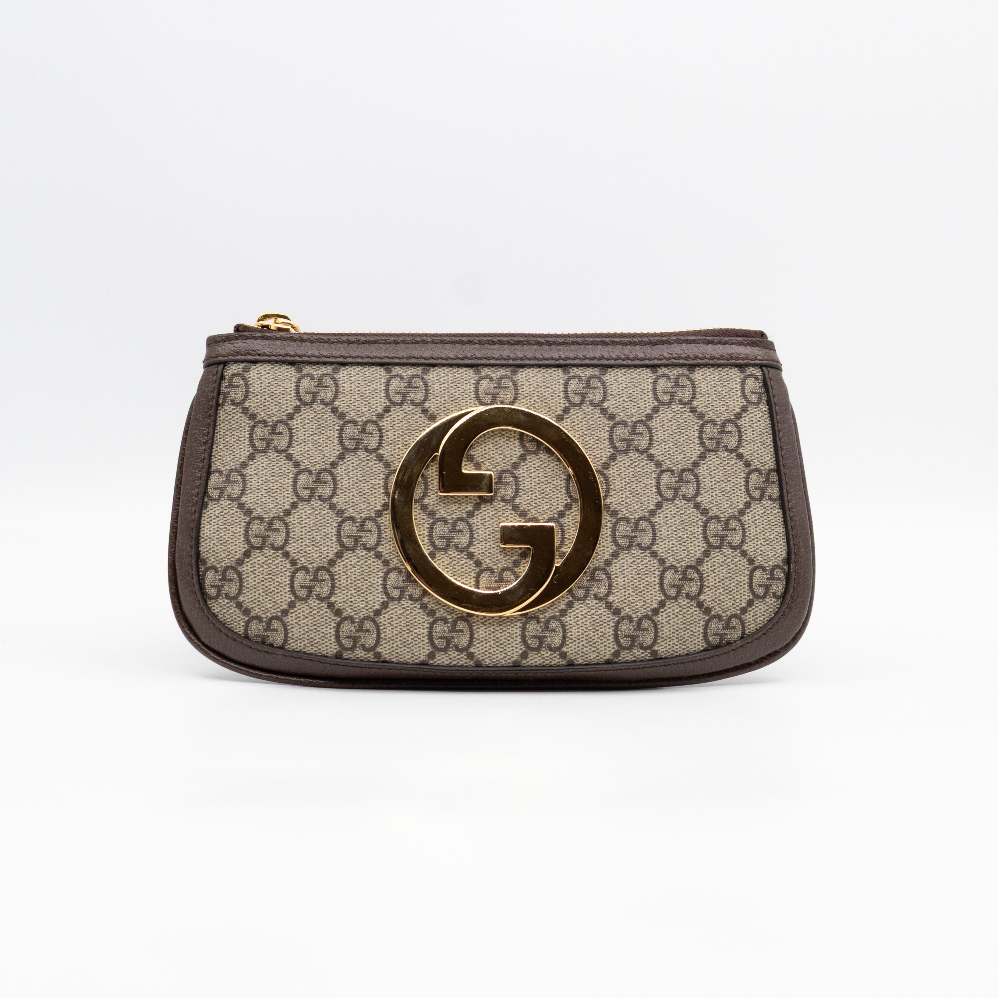 Blondie Mini Belt Bag Beige GG Supreme Brown Leather