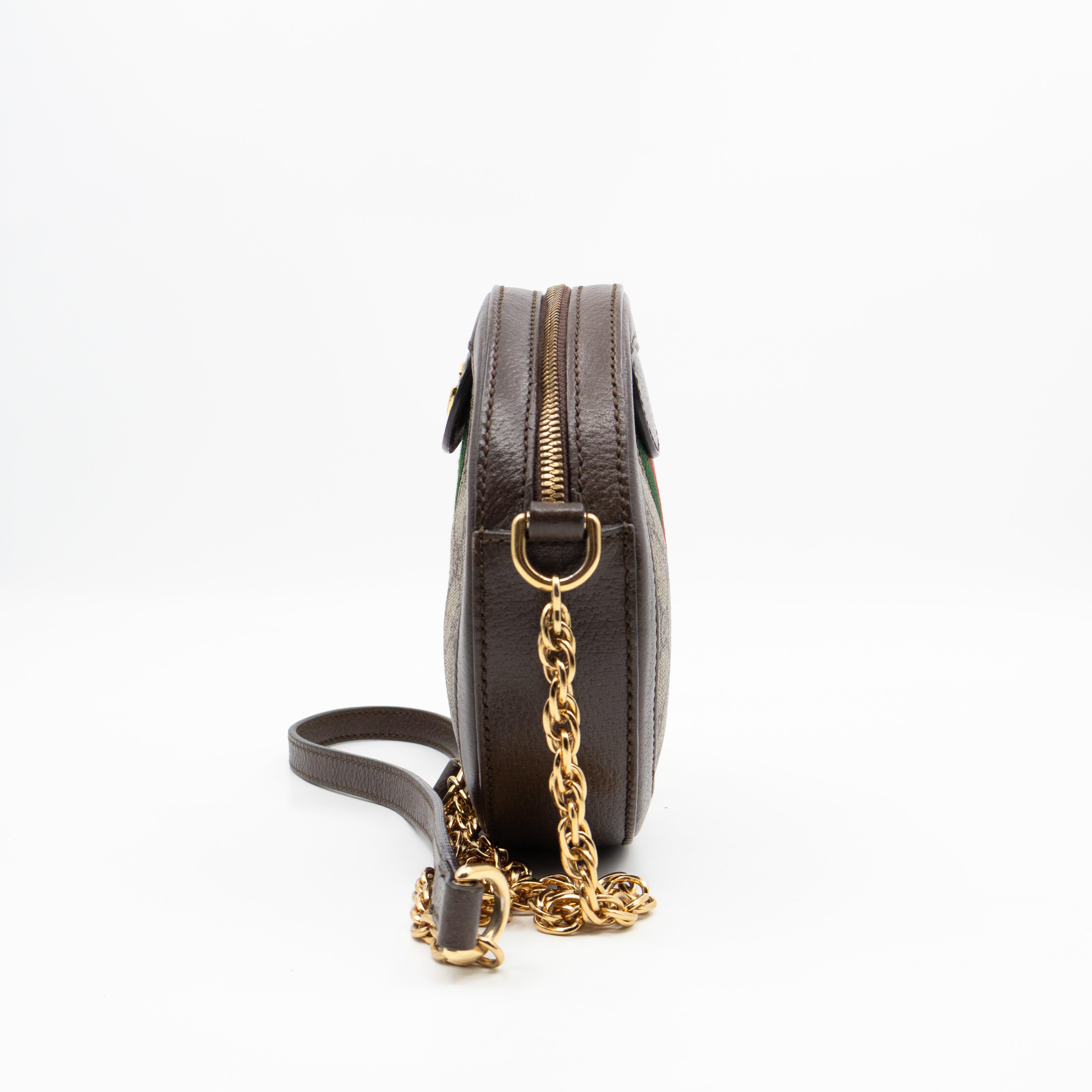 Ophidia Mini Round Shoulder Bag GG Supreme