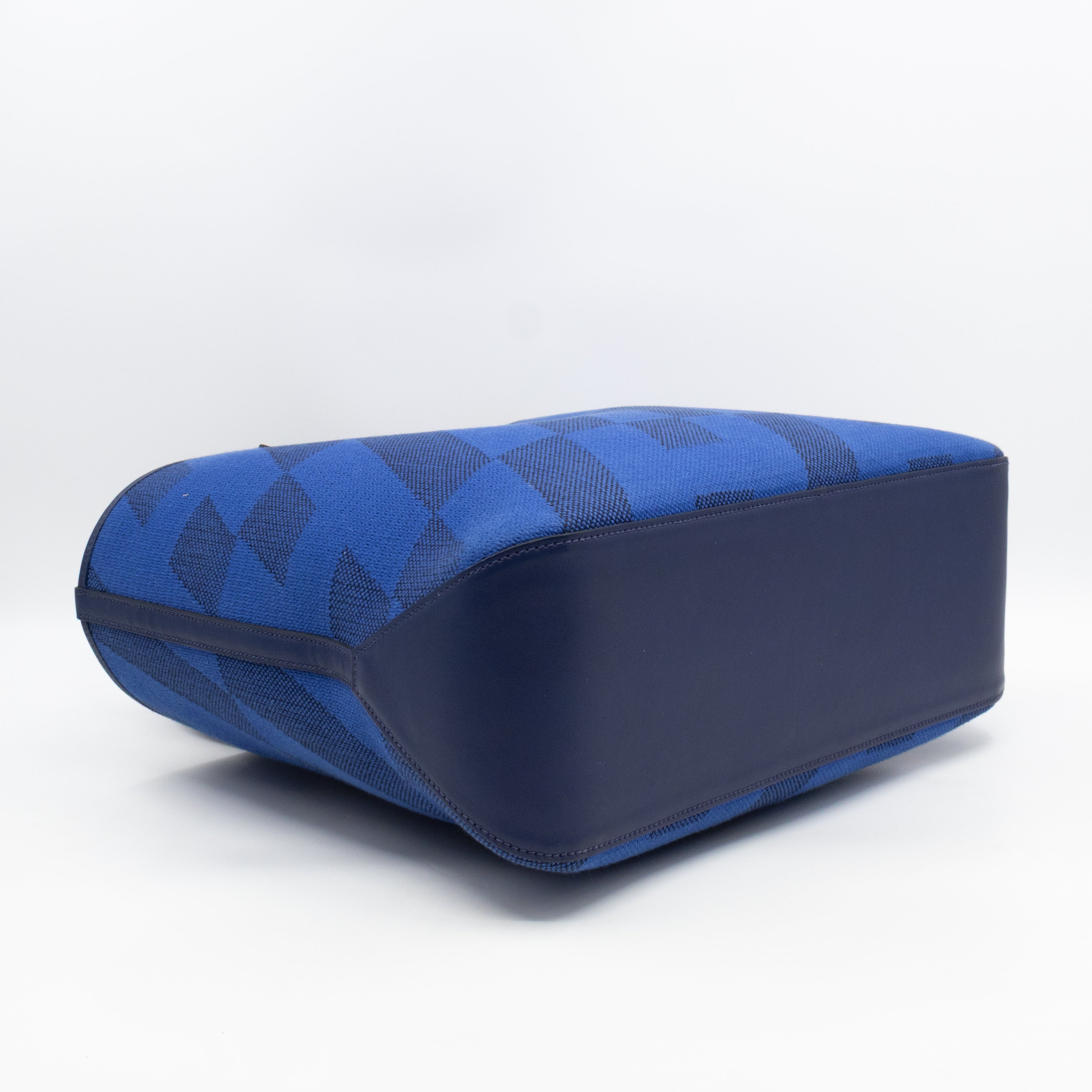 Cabas H en Biais 40 Tote Bag Bleu France