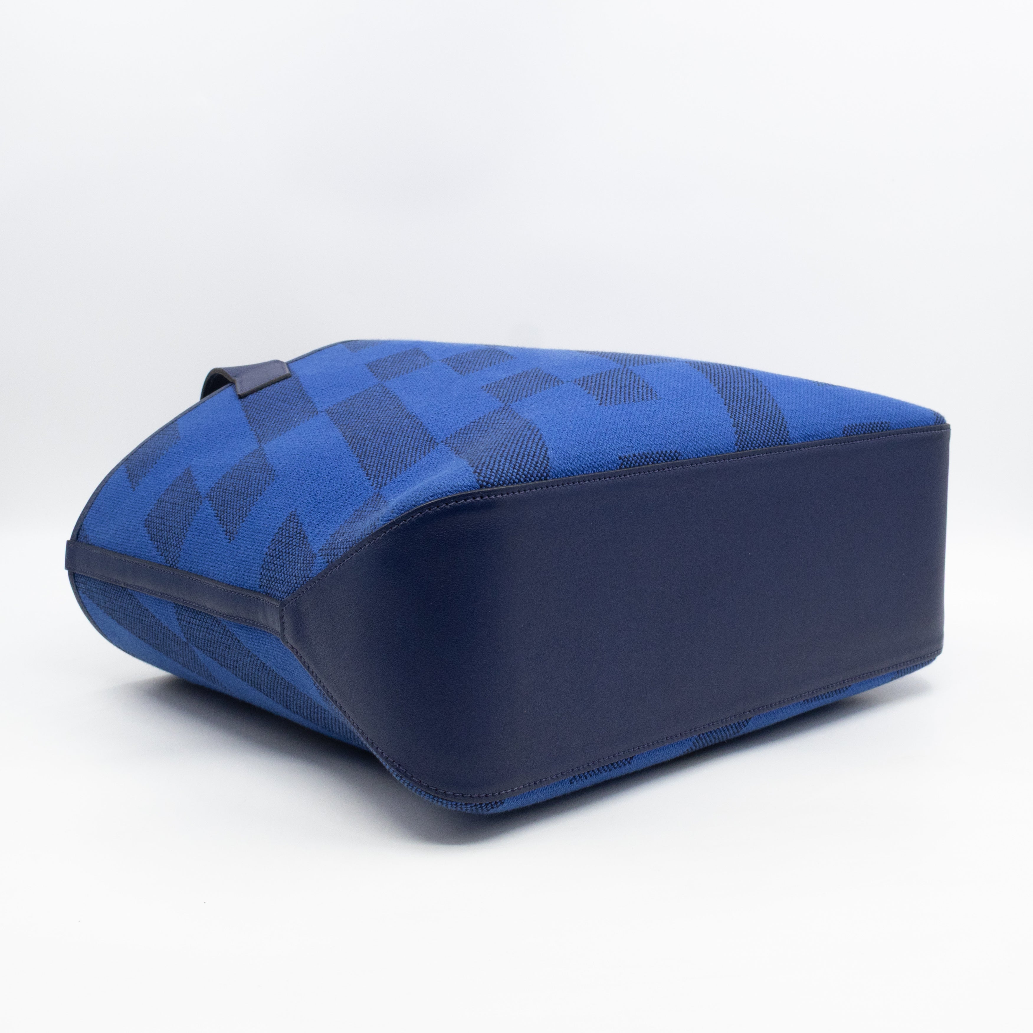 Cabas H en Biais 40 Tote Bag Bleu France