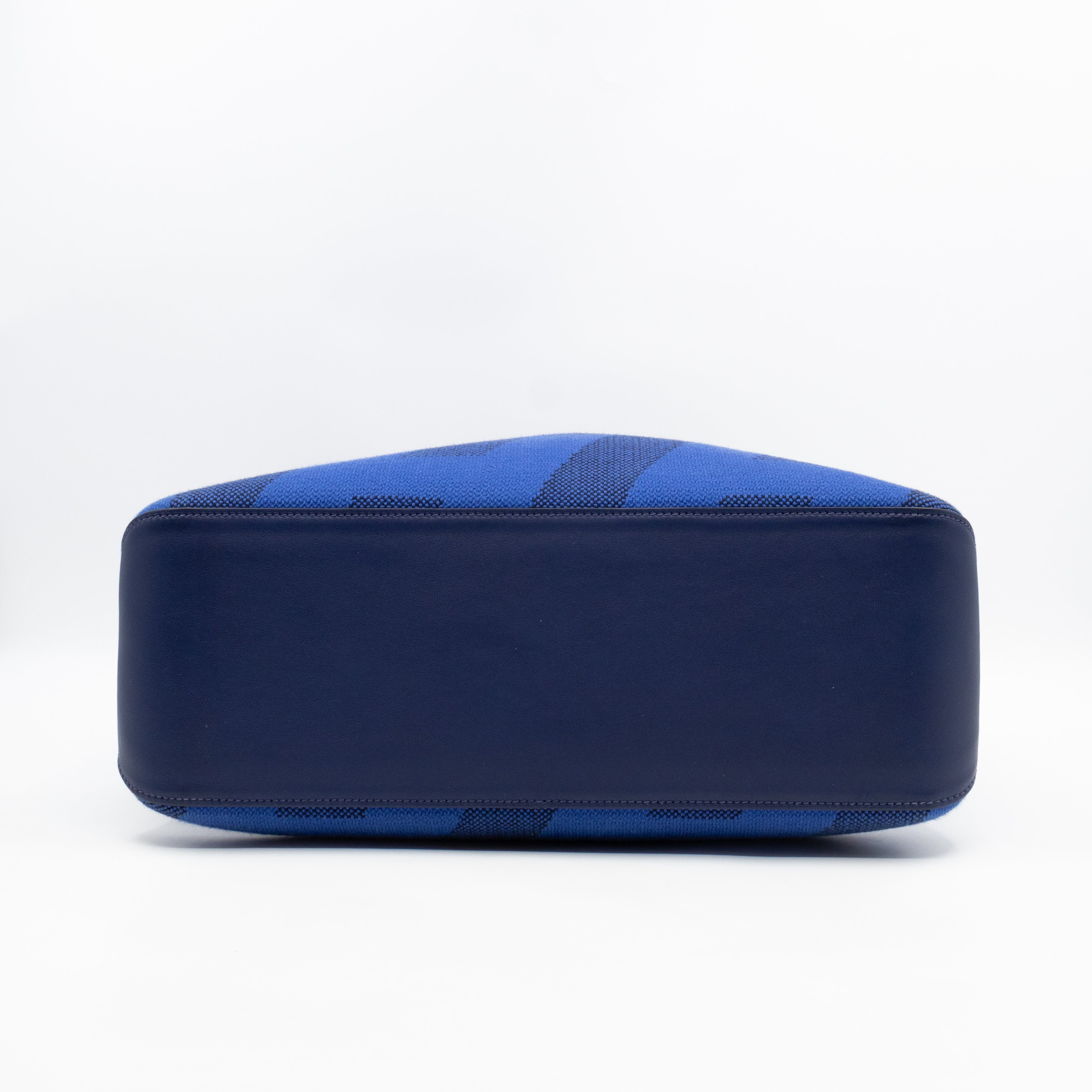 Cabas H en Biais 40 Tote Bag Bleu France