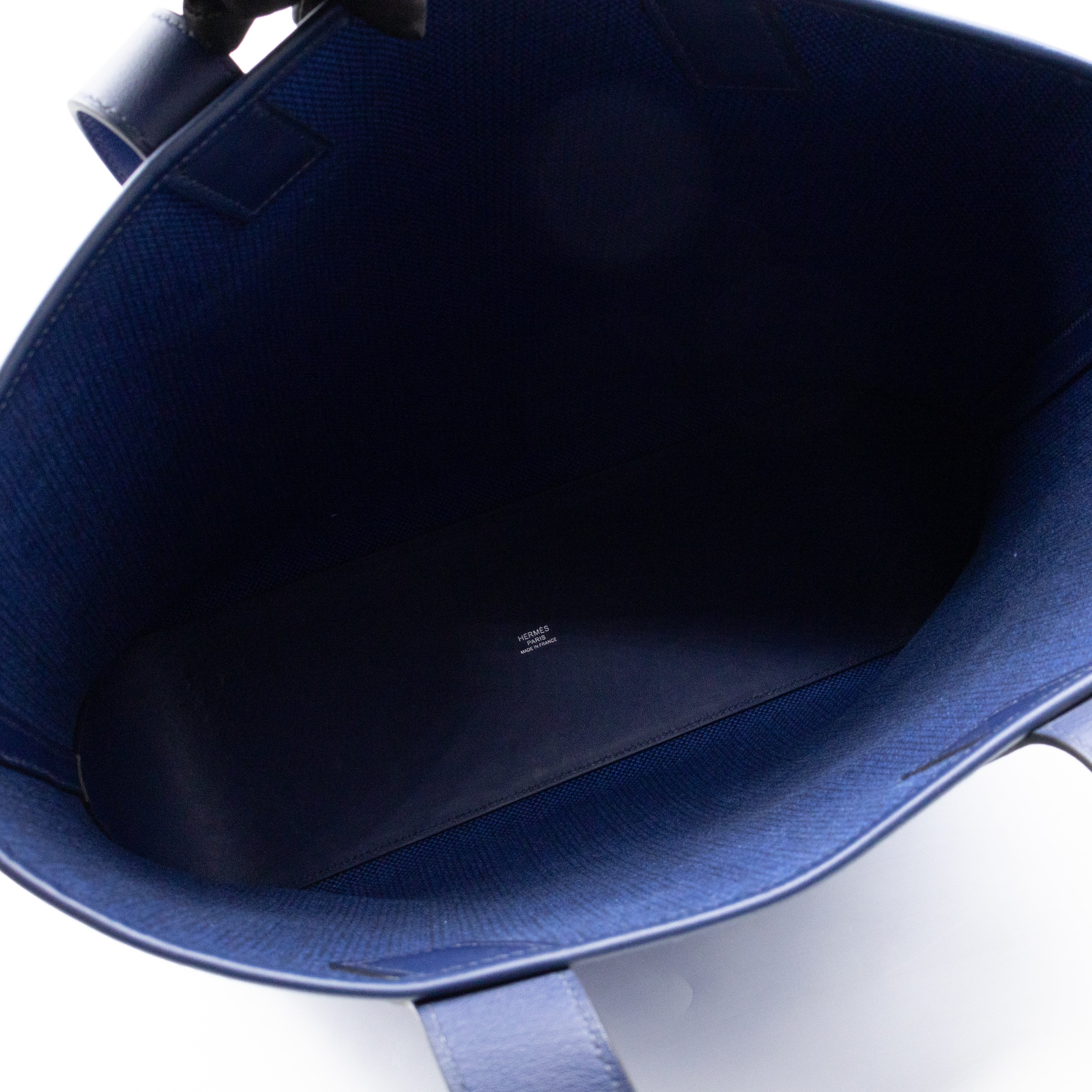 Cabas H en Biais 40 Tote Bag Bleu France