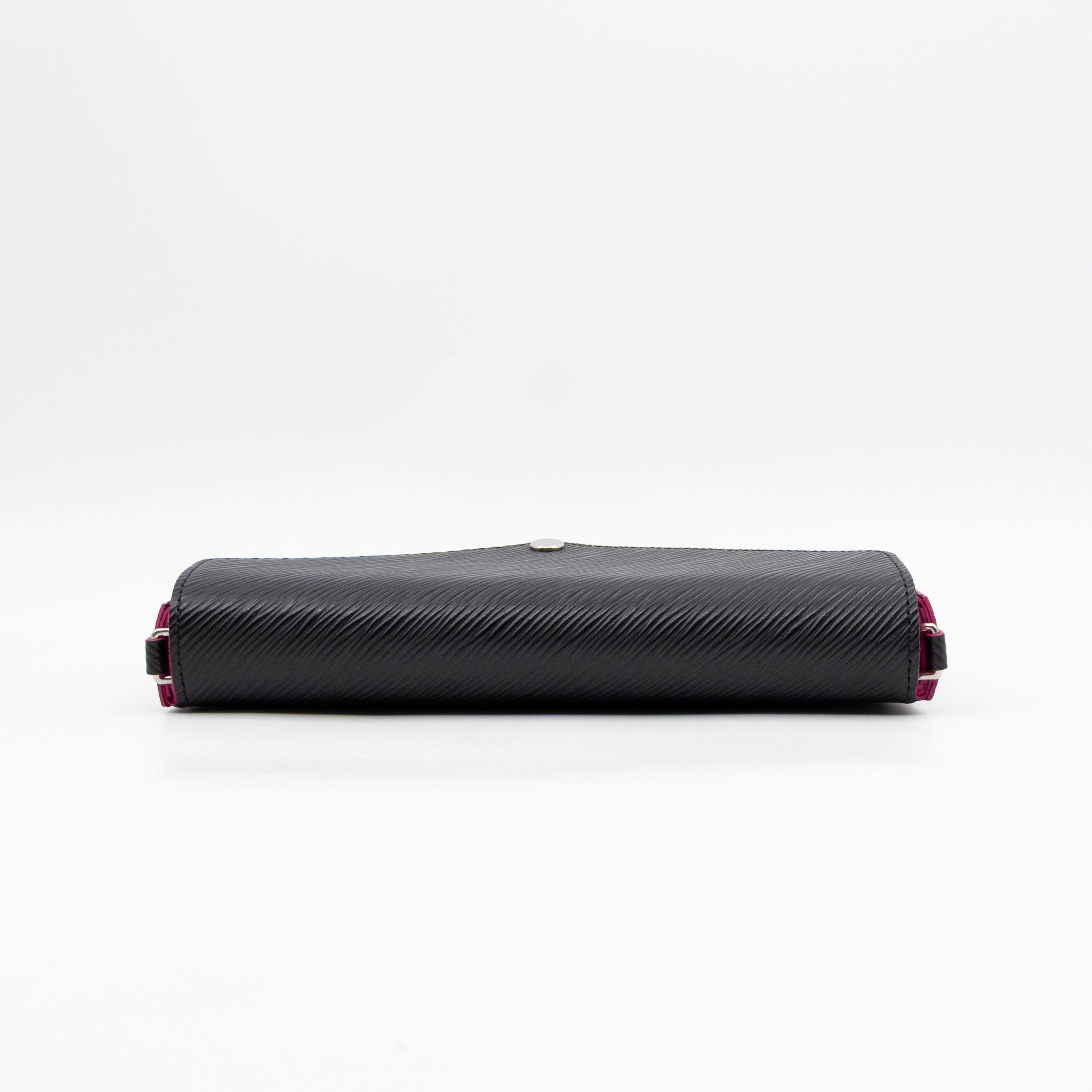 Pochette Felicie Black Epi Leather Pink