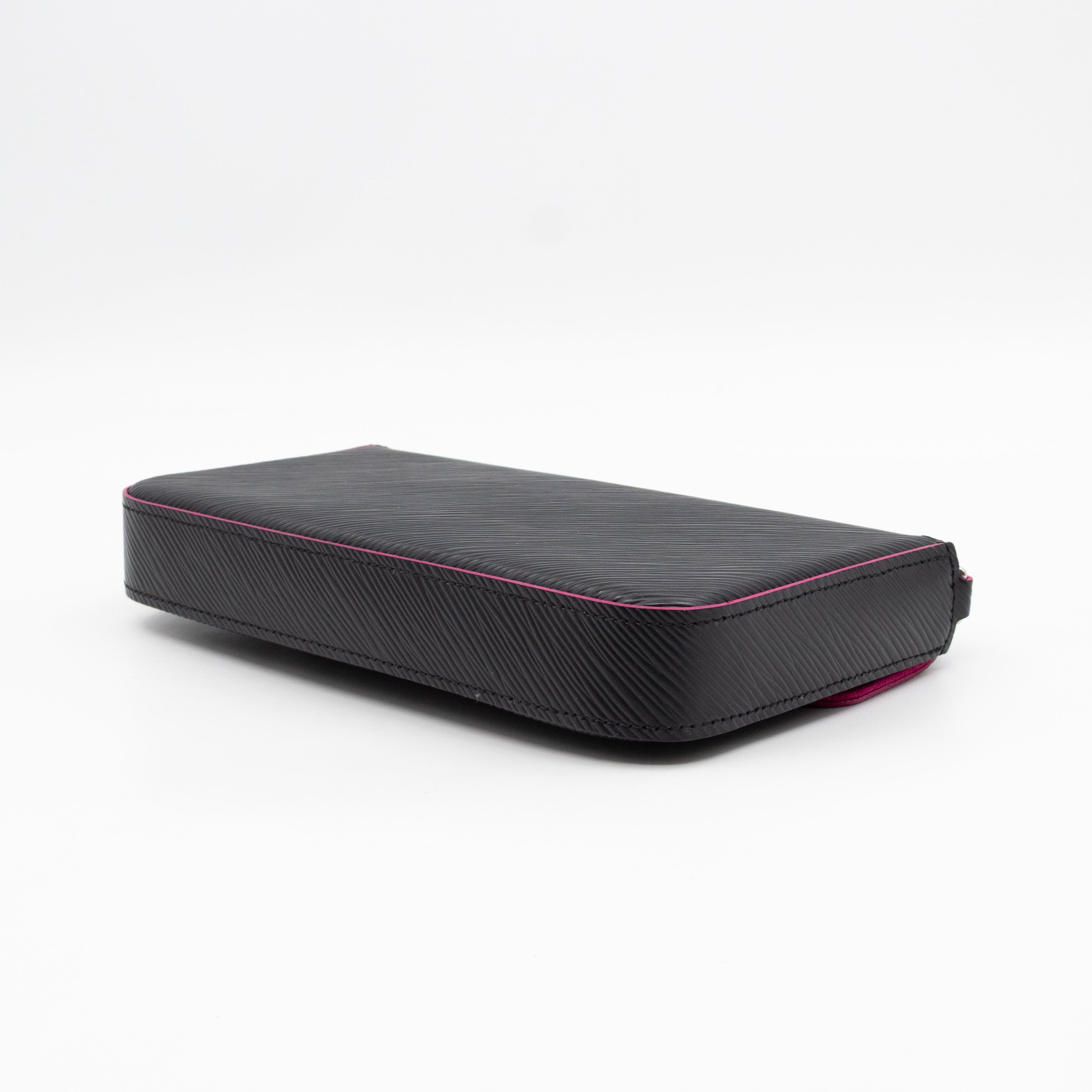 Pochette Felicie Black Epi Leather Pink