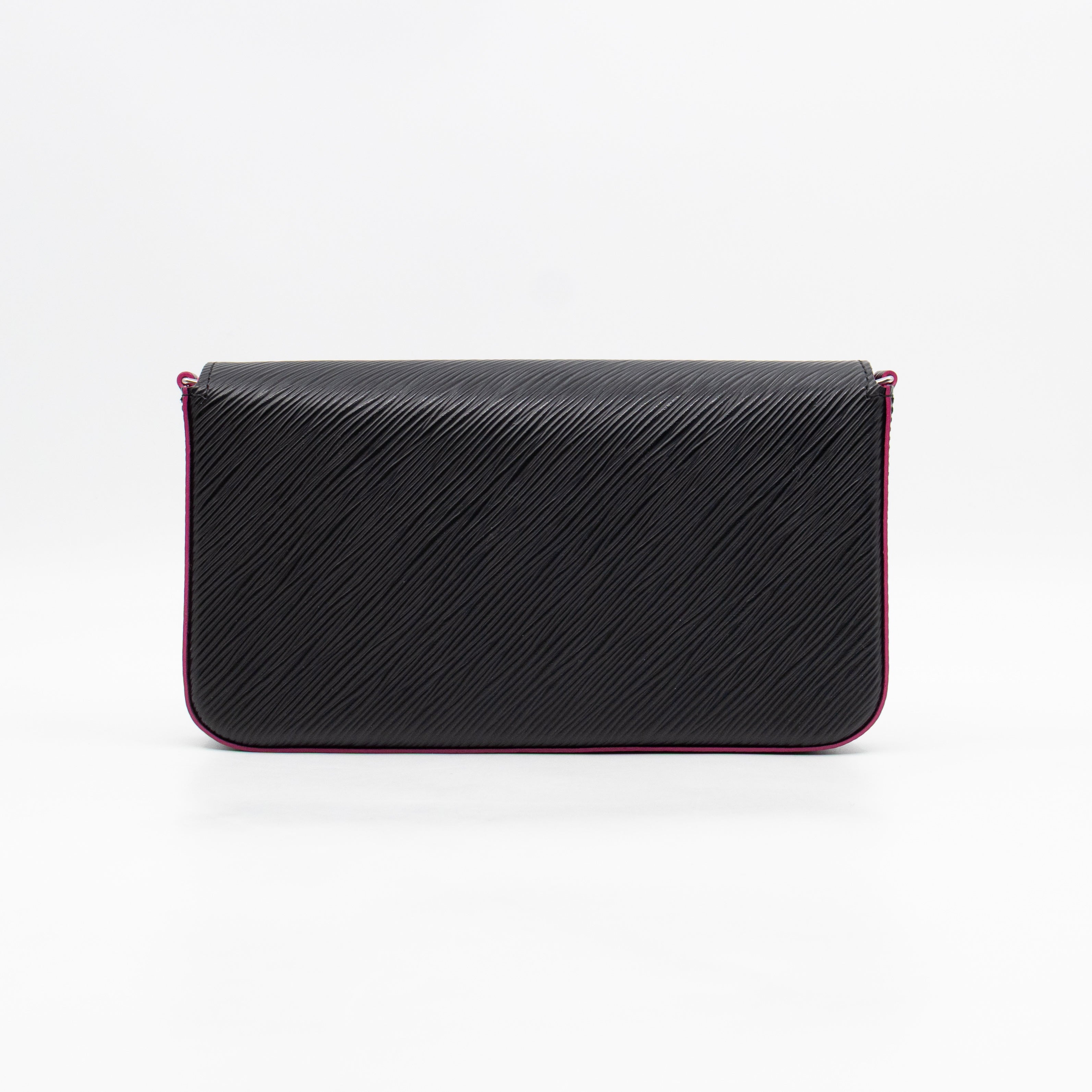 Pochette Felicie Black Epi Leather Pink