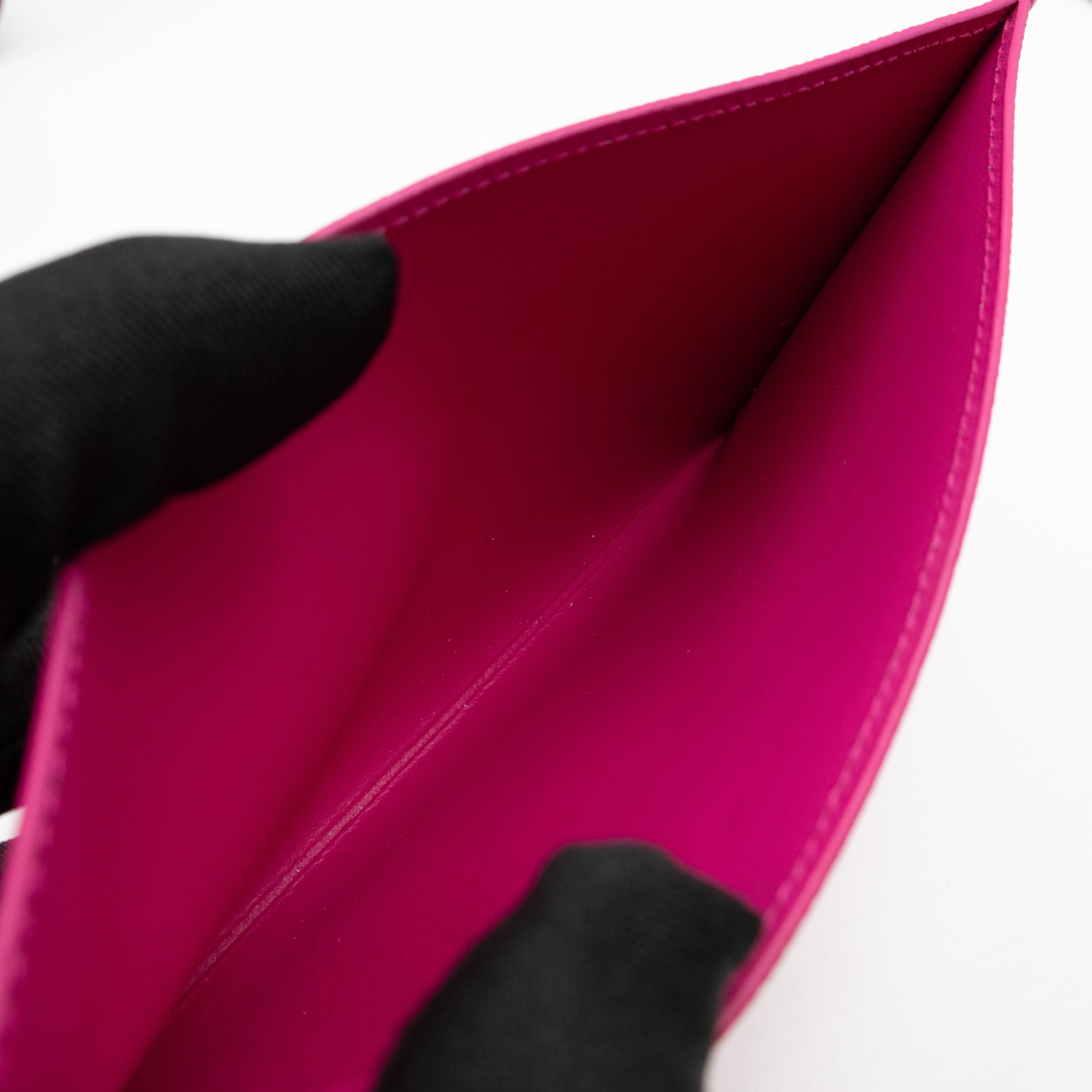 Pochette Felicie Black Epi Leather Pink