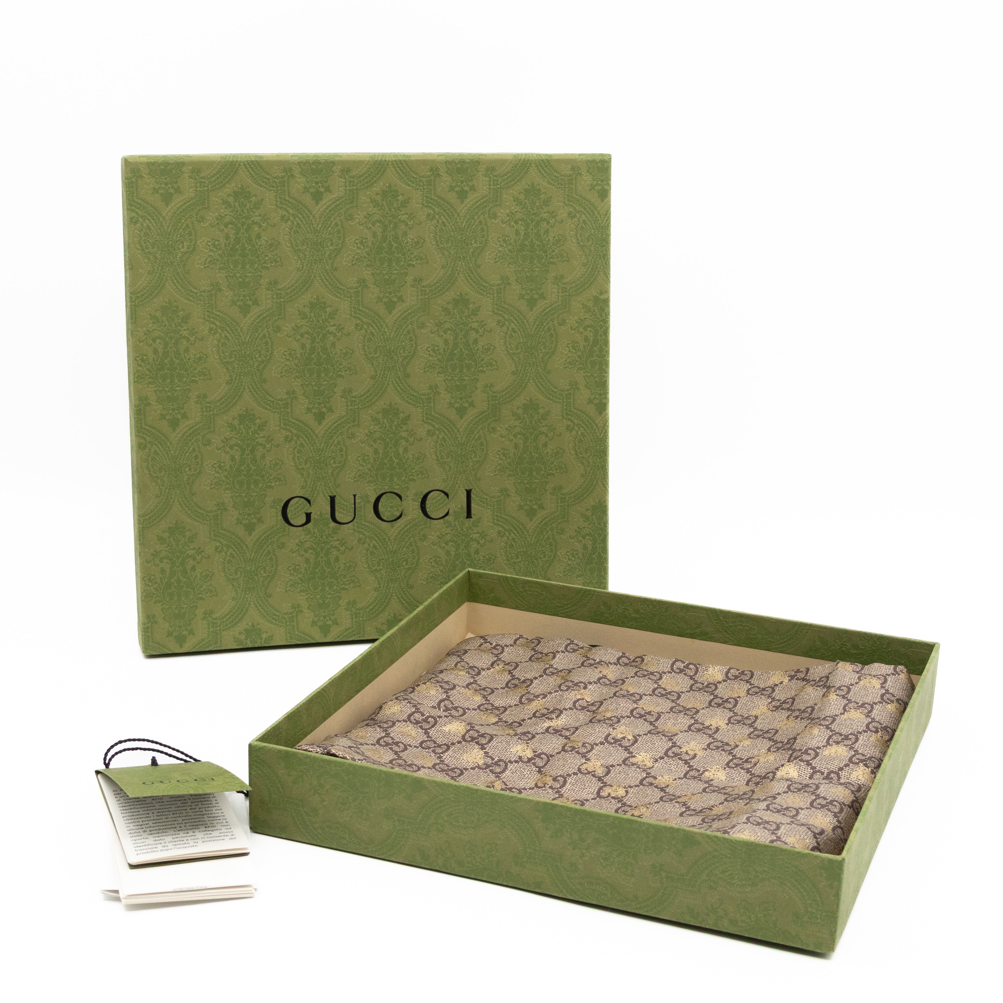 Silk Scarf 90 GG Supreme Gold Bees