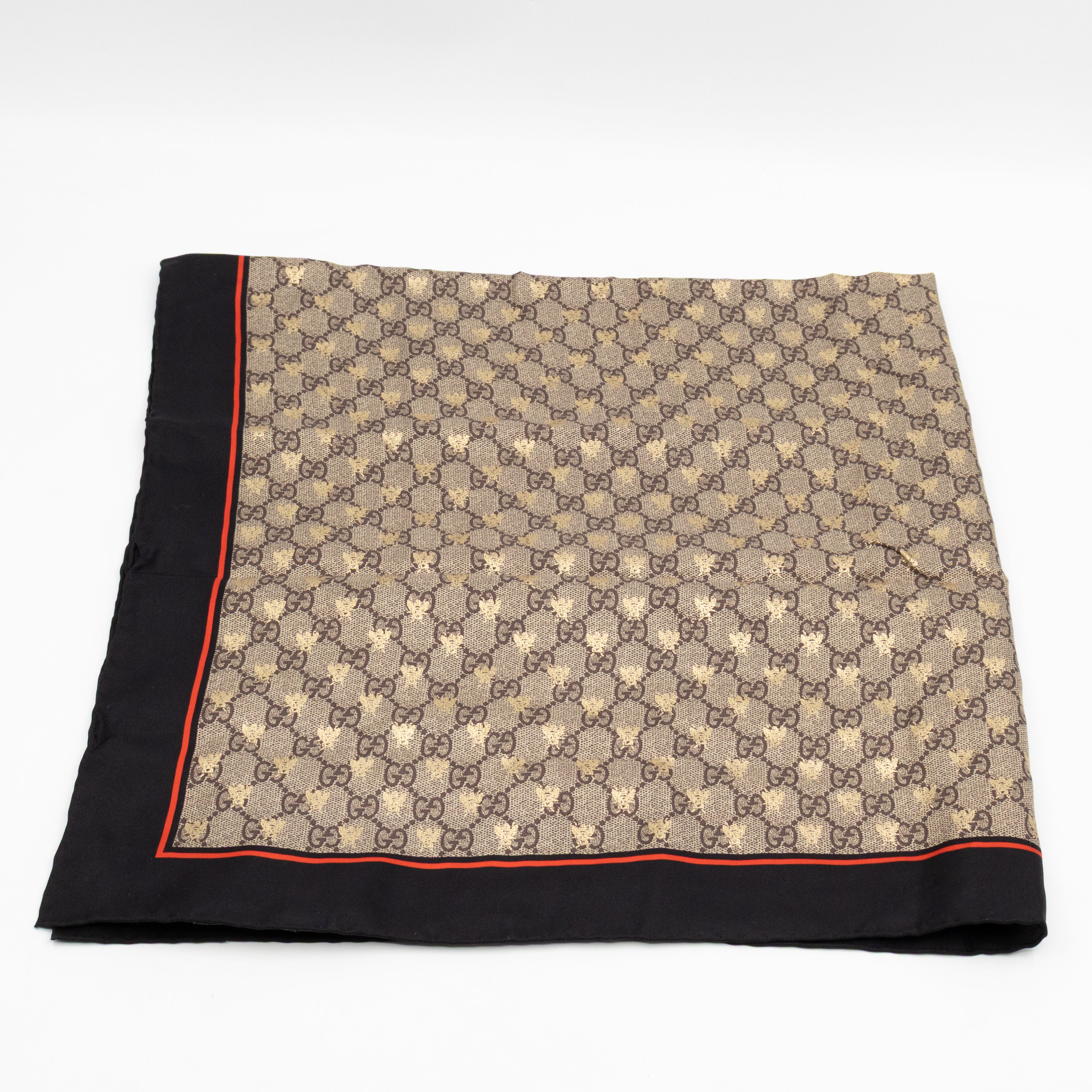 Silk Scarf 90 GG Supreme Gold Bees