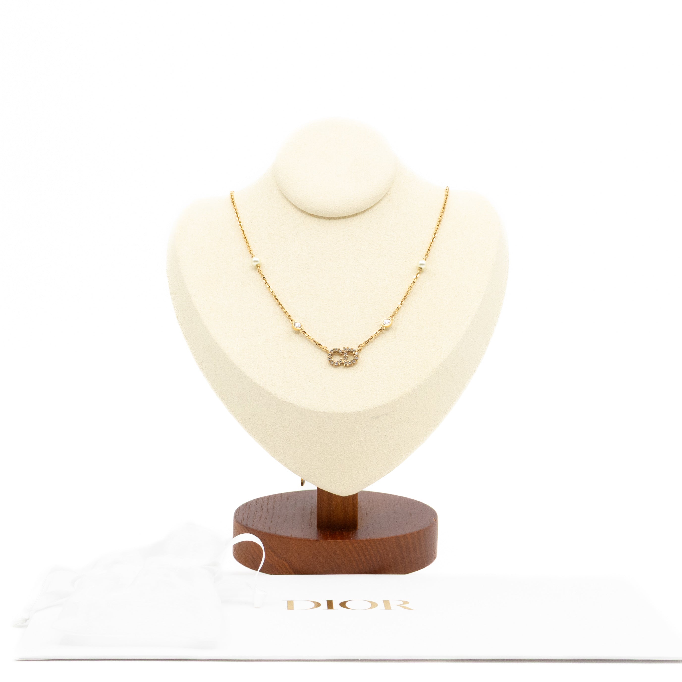 Christian Dior Clair D Lune Necklace Gold – Queen Station