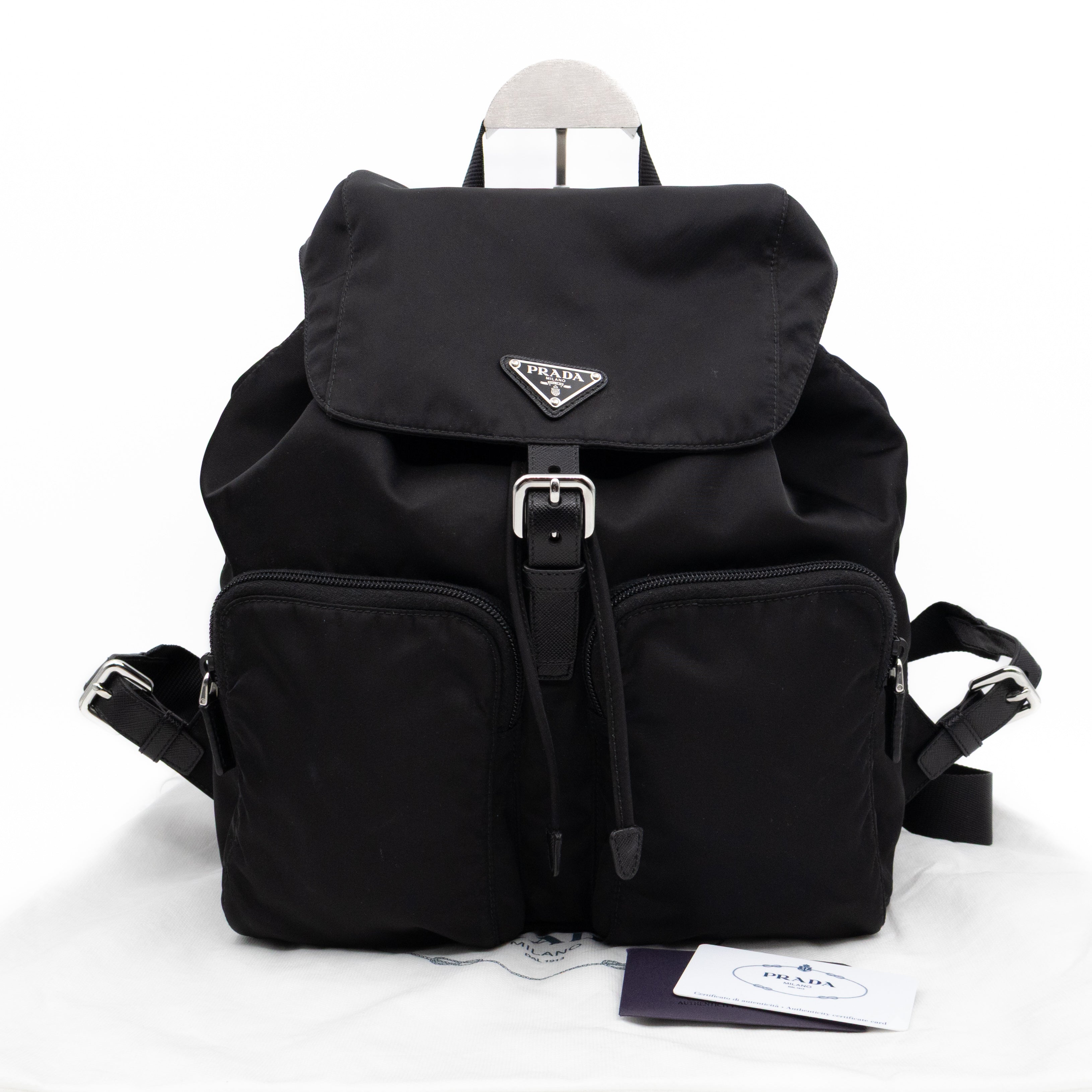 Tessuto Nylon Black Backpack