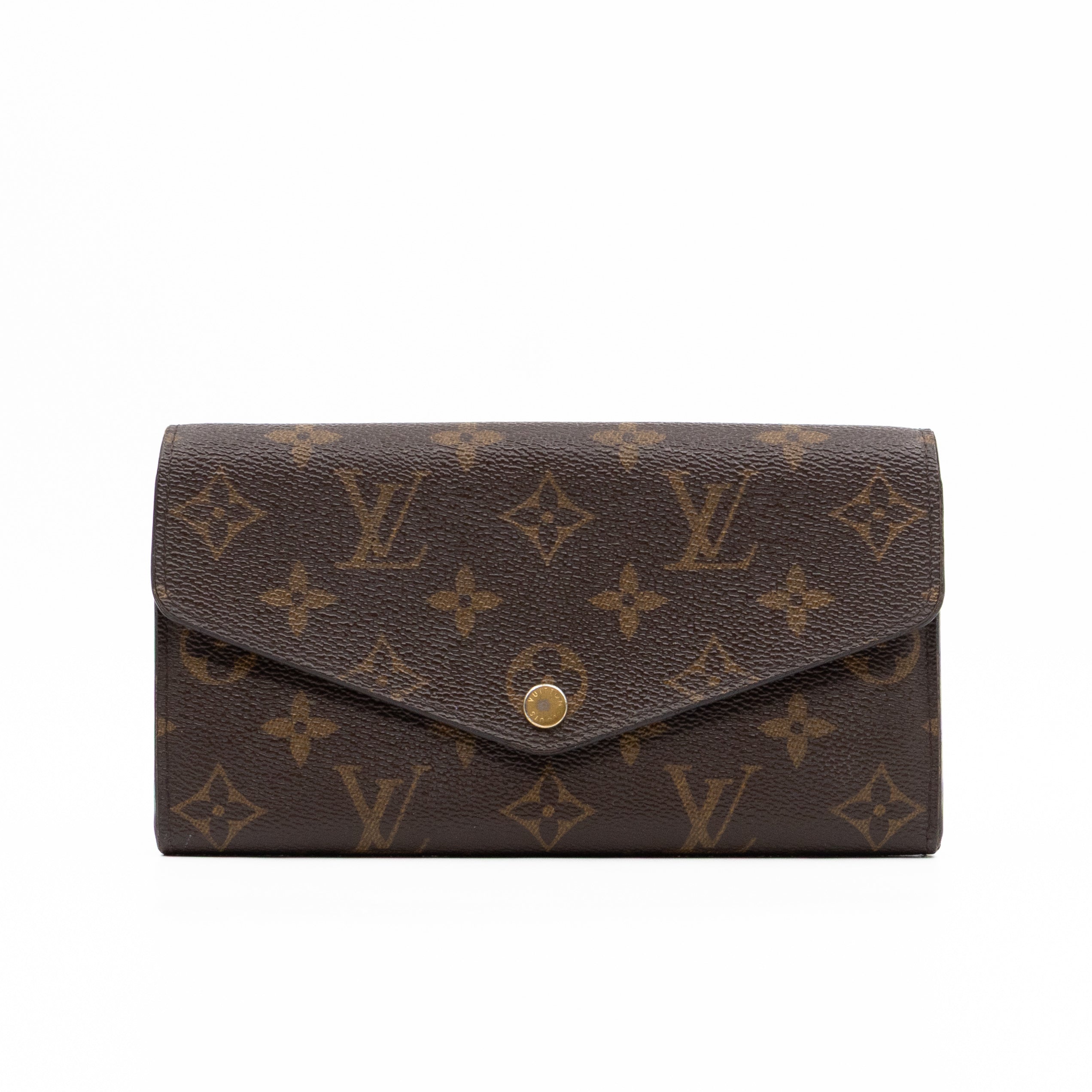 Sarah Wallet Monogram Brown