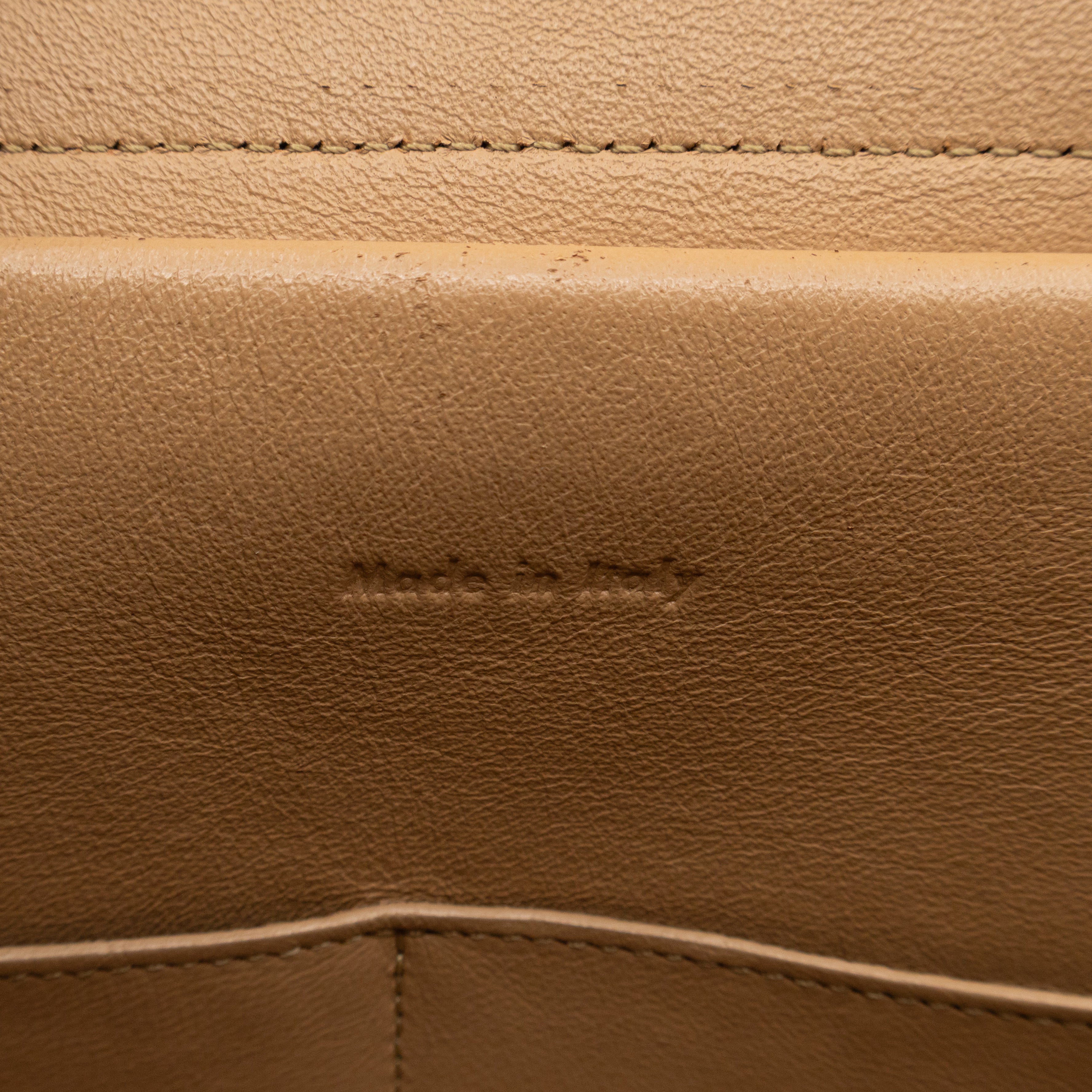 Mini Belt Bag Beige & Black Leather