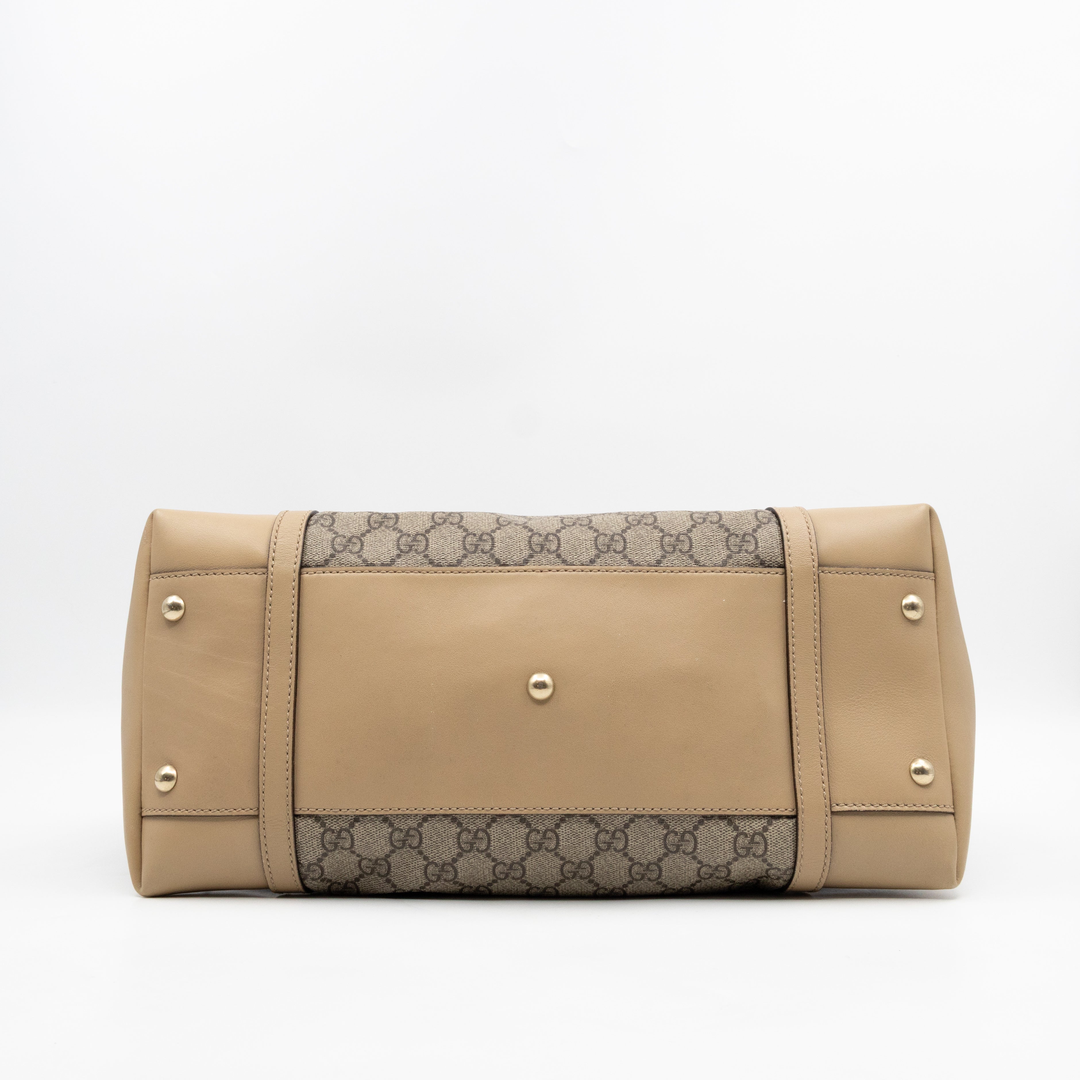 Nice Dome Satchel GG Supreme Beige Leather