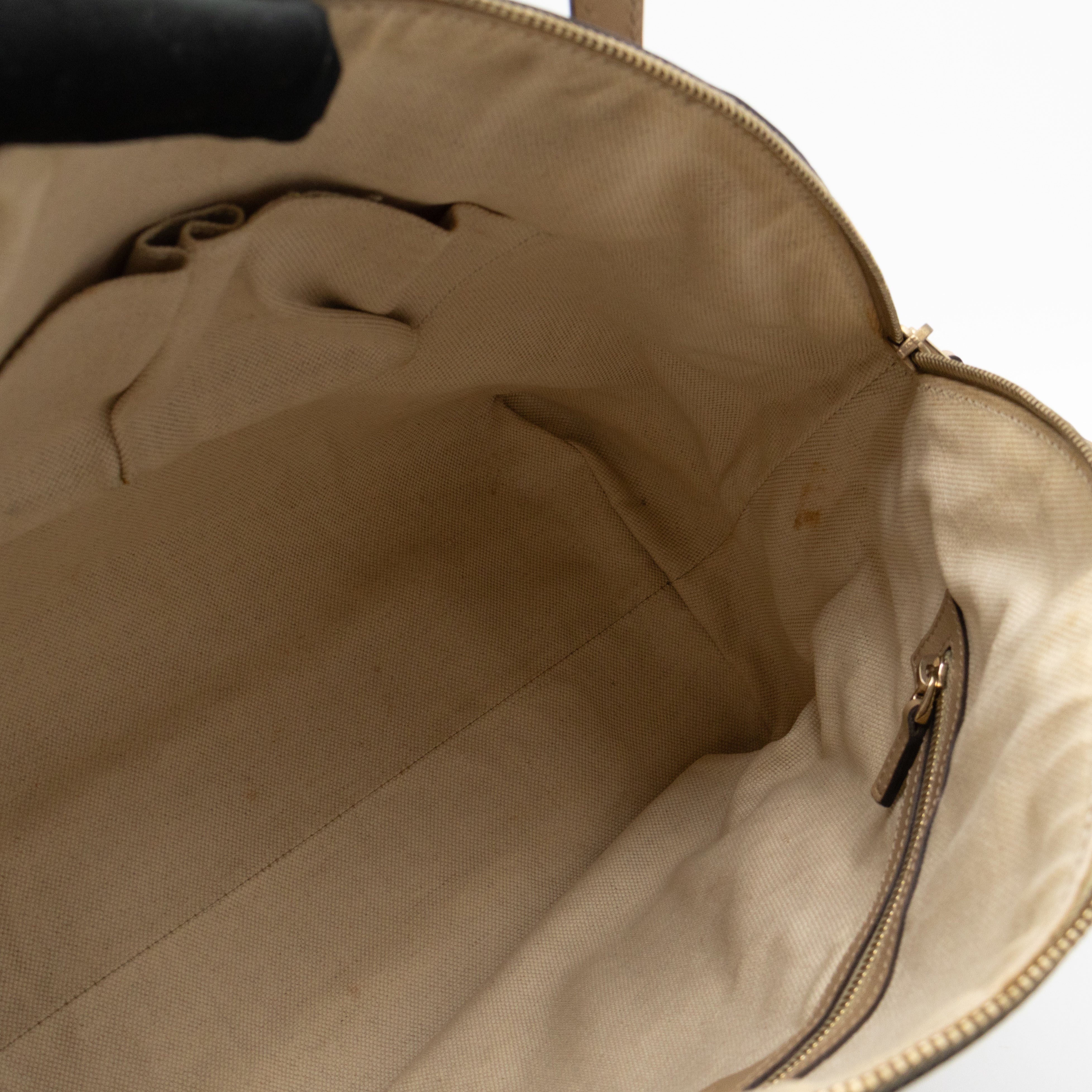 Nice Dome Satchel GG Supreme Beige Leather