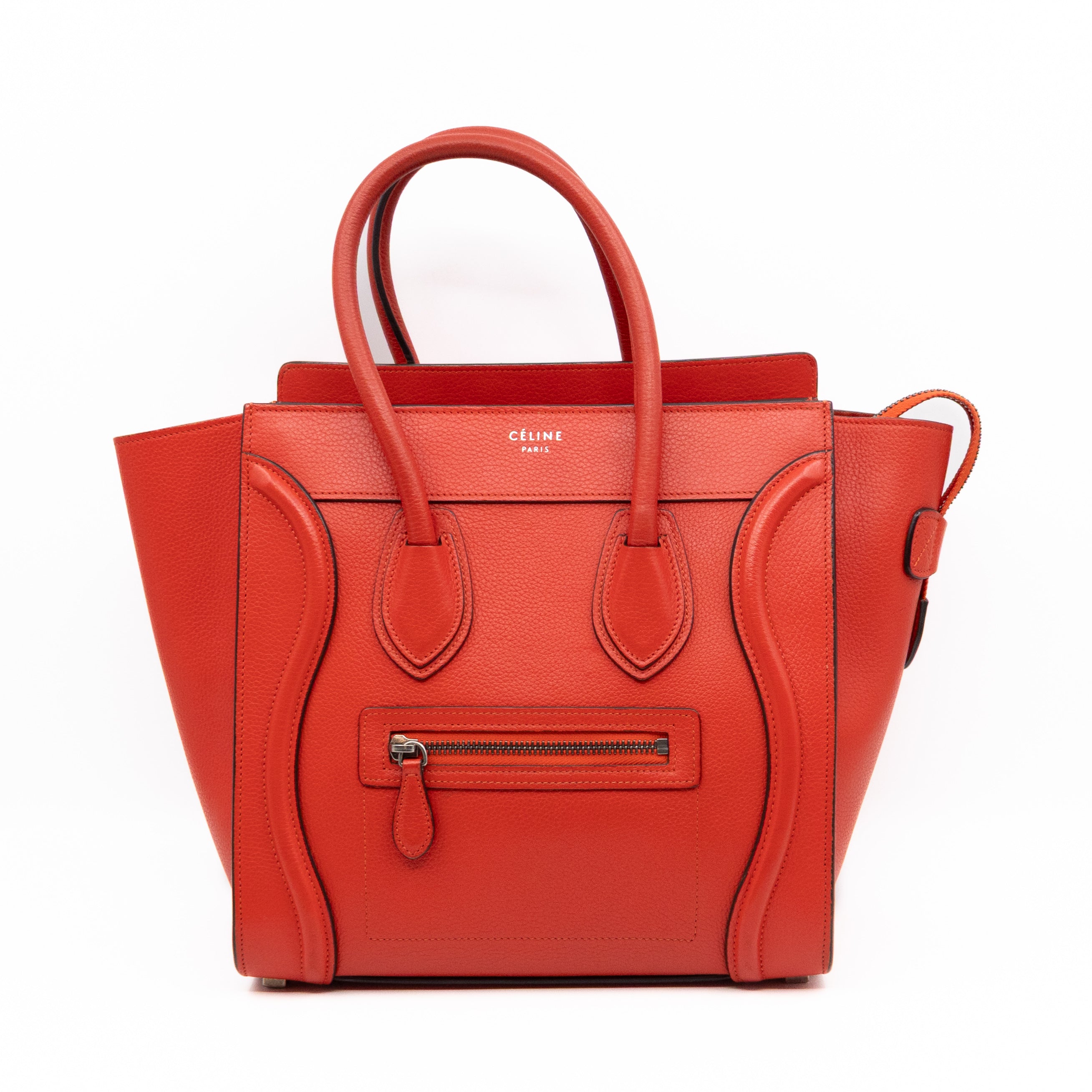 Micro Luggage Red Leather