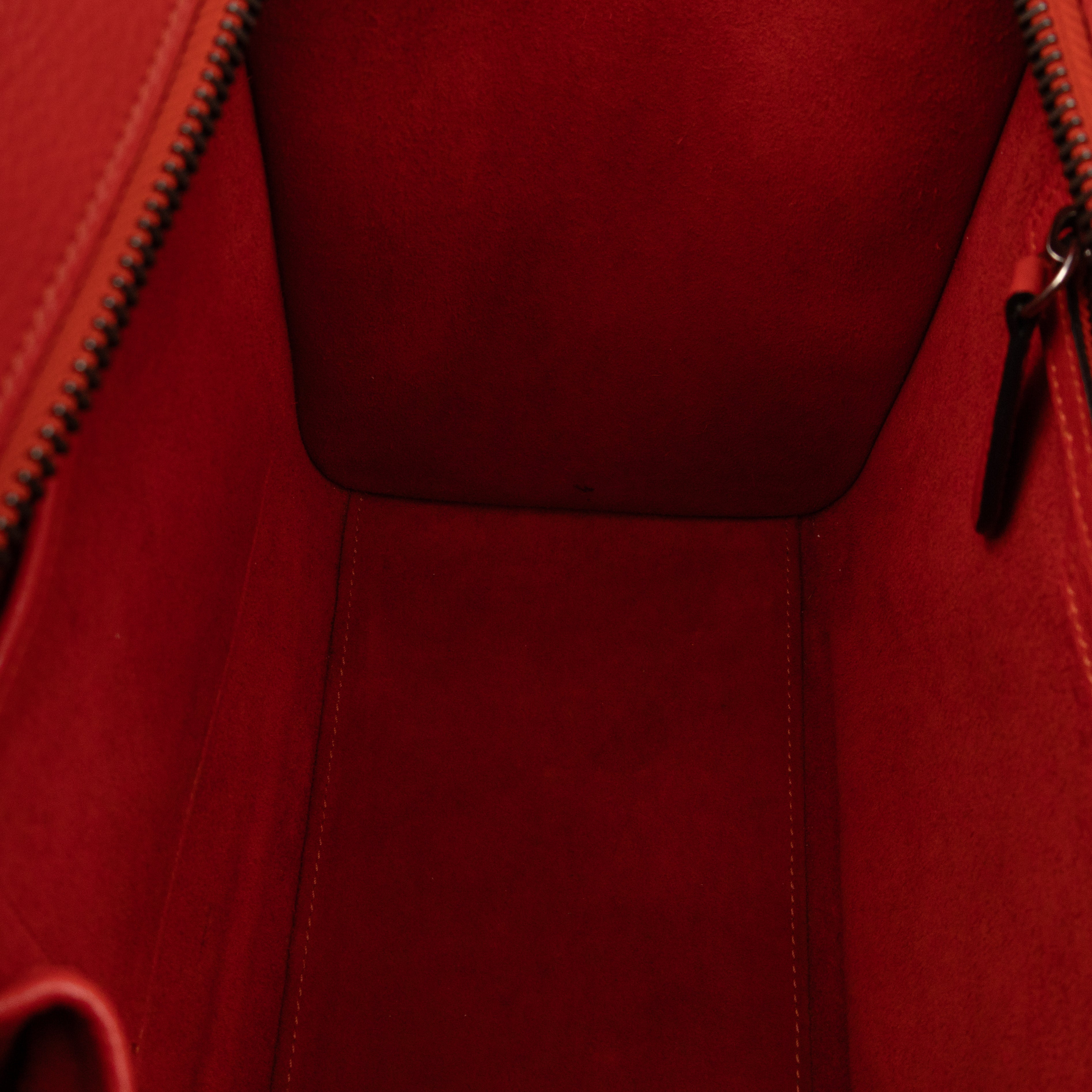 Micro Luggage Red Leather