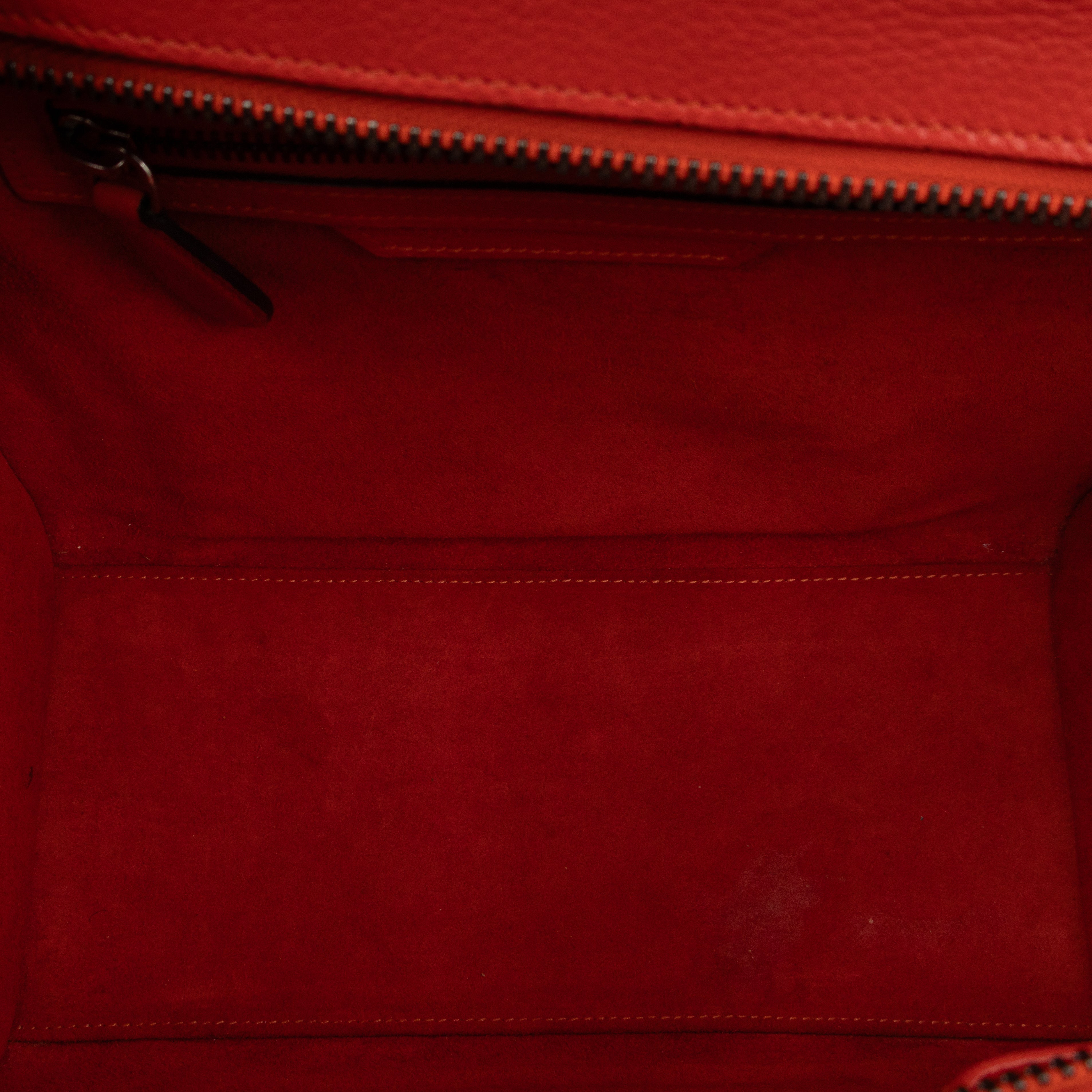 Micro Luggage Red Leather