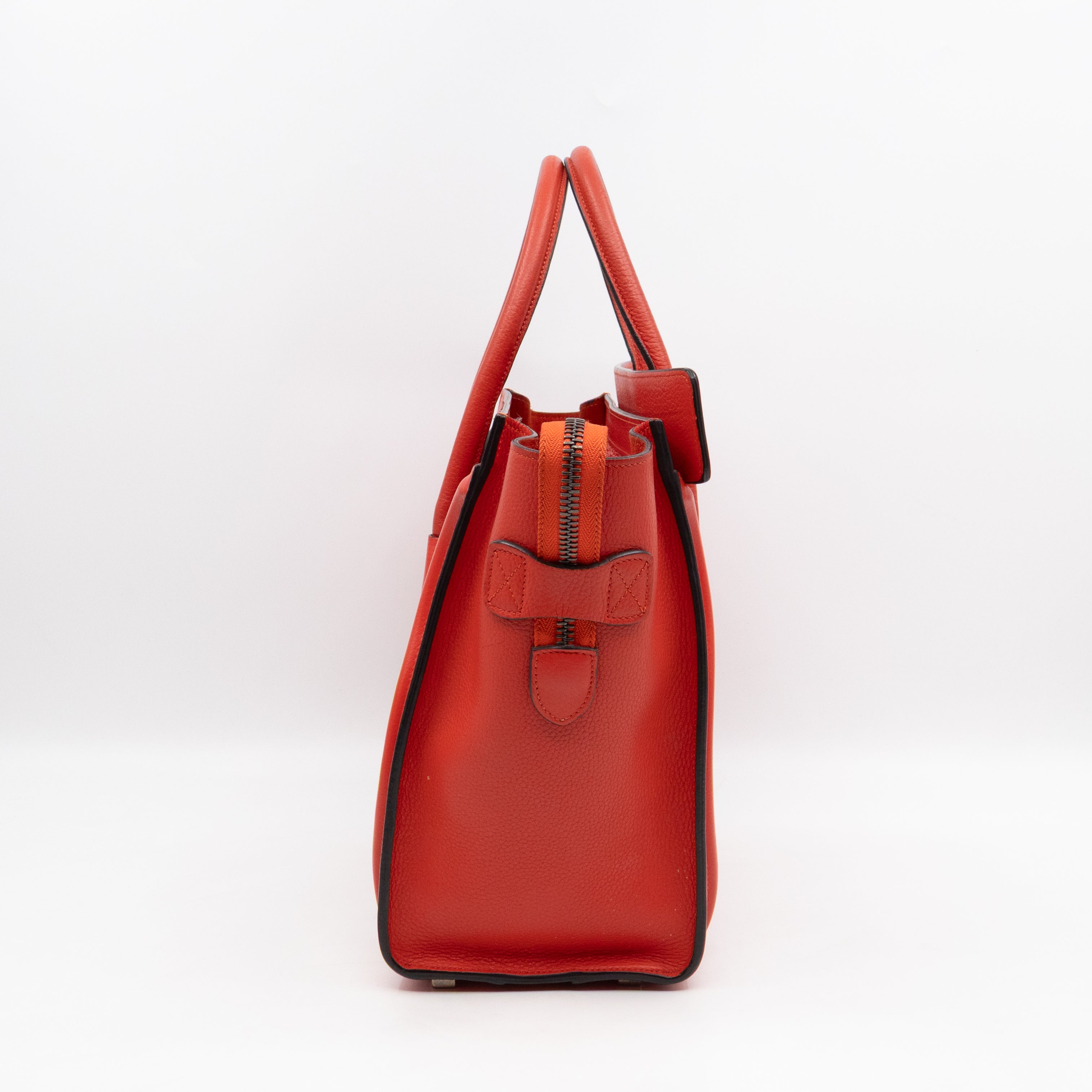 Micro Luggage Red Leather