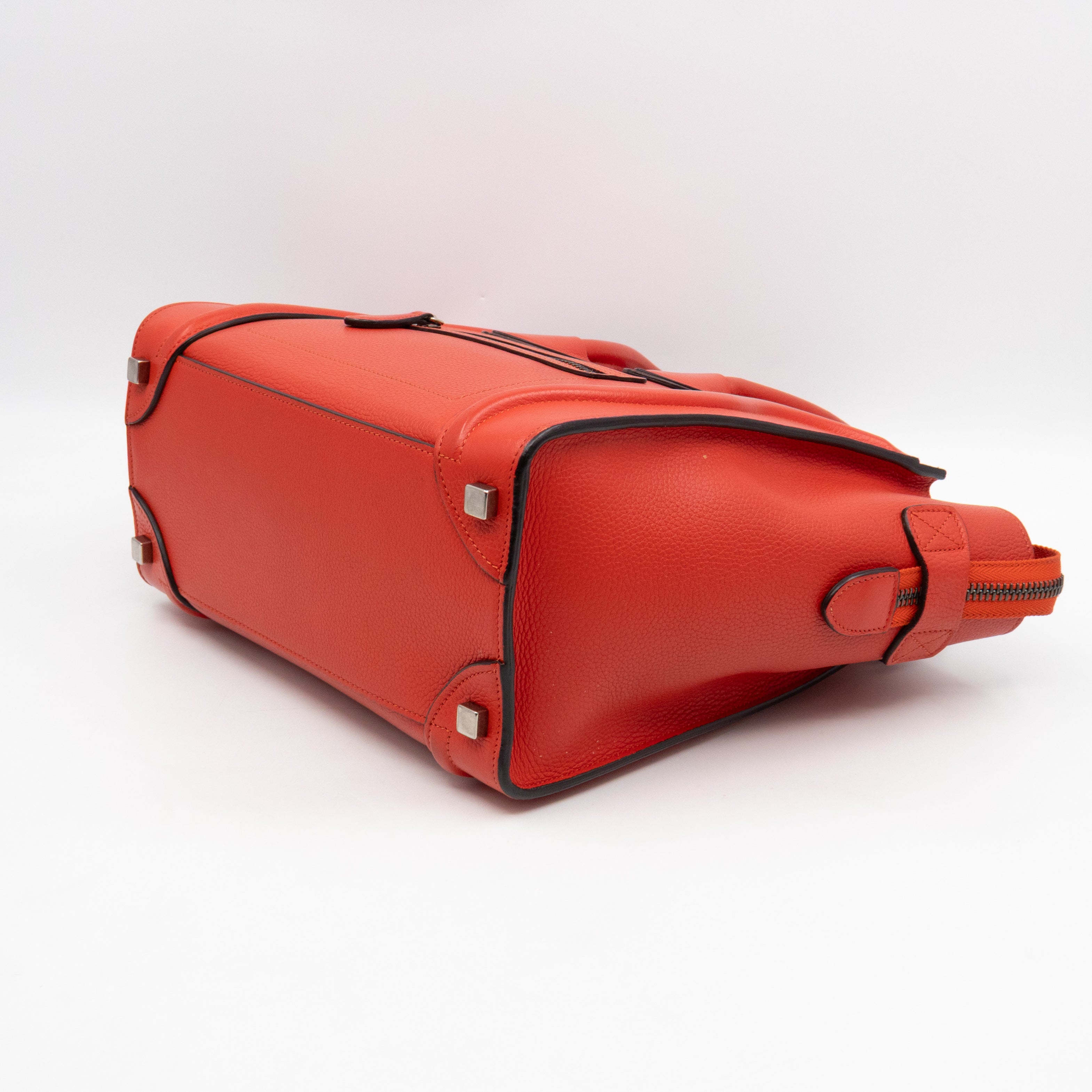Micro Luggage Red Leather