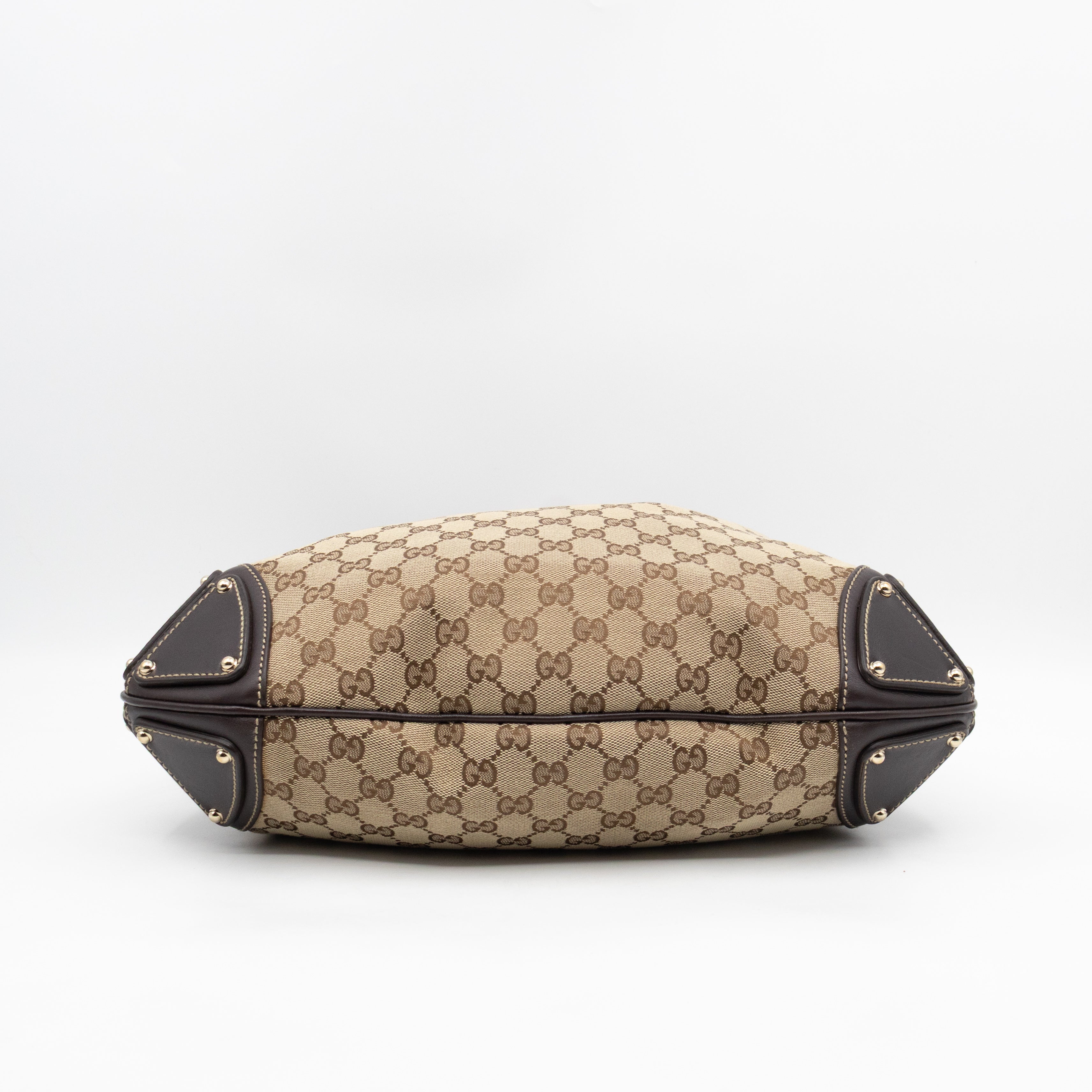 Indy Top Handle Tassels GG Supreme Canvas Brown Leather