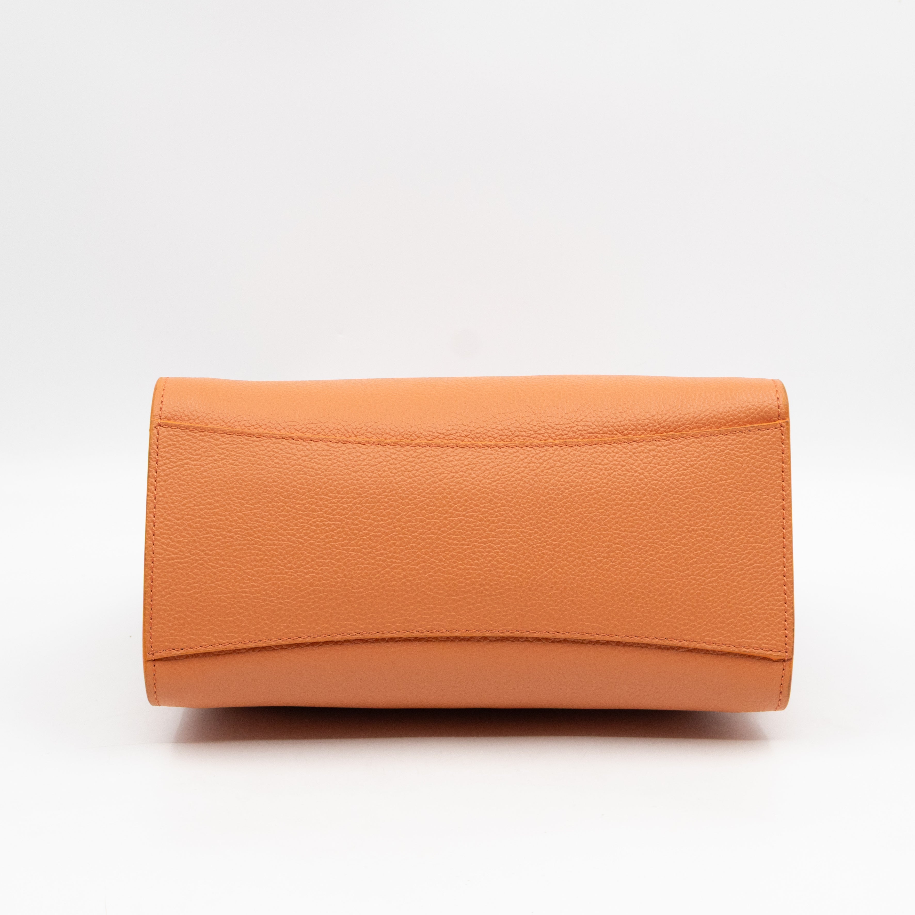 Small Iris Orange Leather