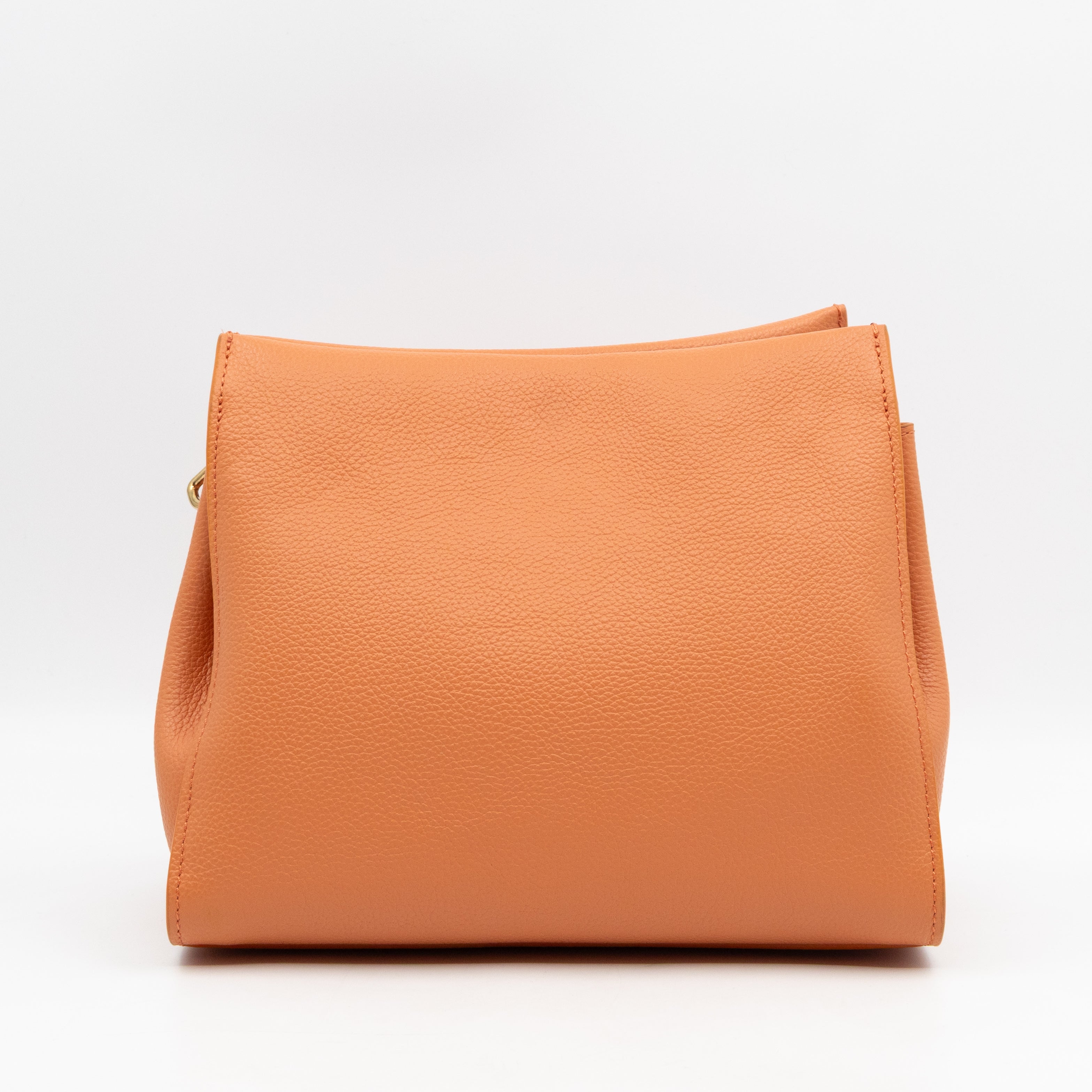 Small Iris Orange Leather