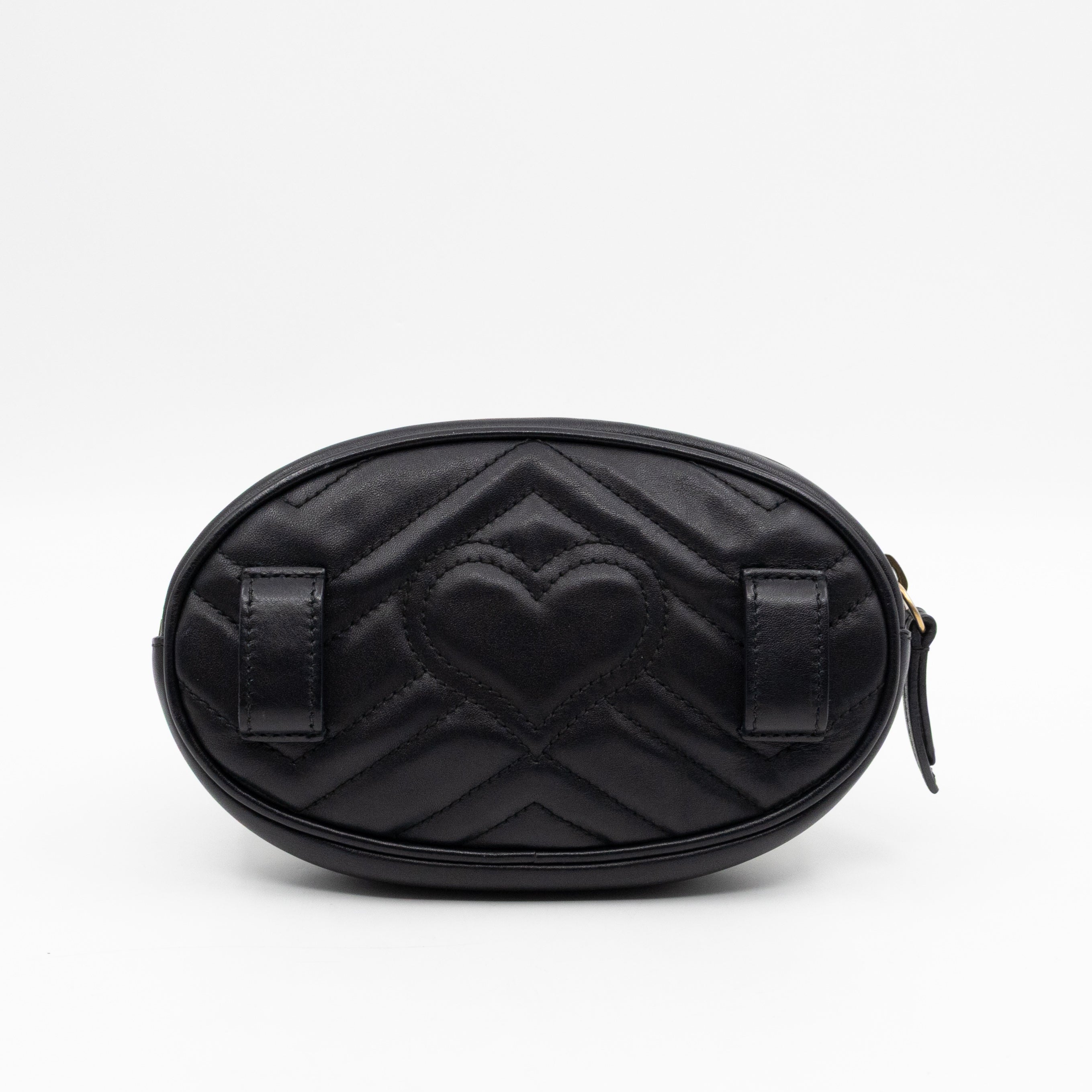 GG Marmont Matelasse Mini Belt Bag Black Leather 95 cm