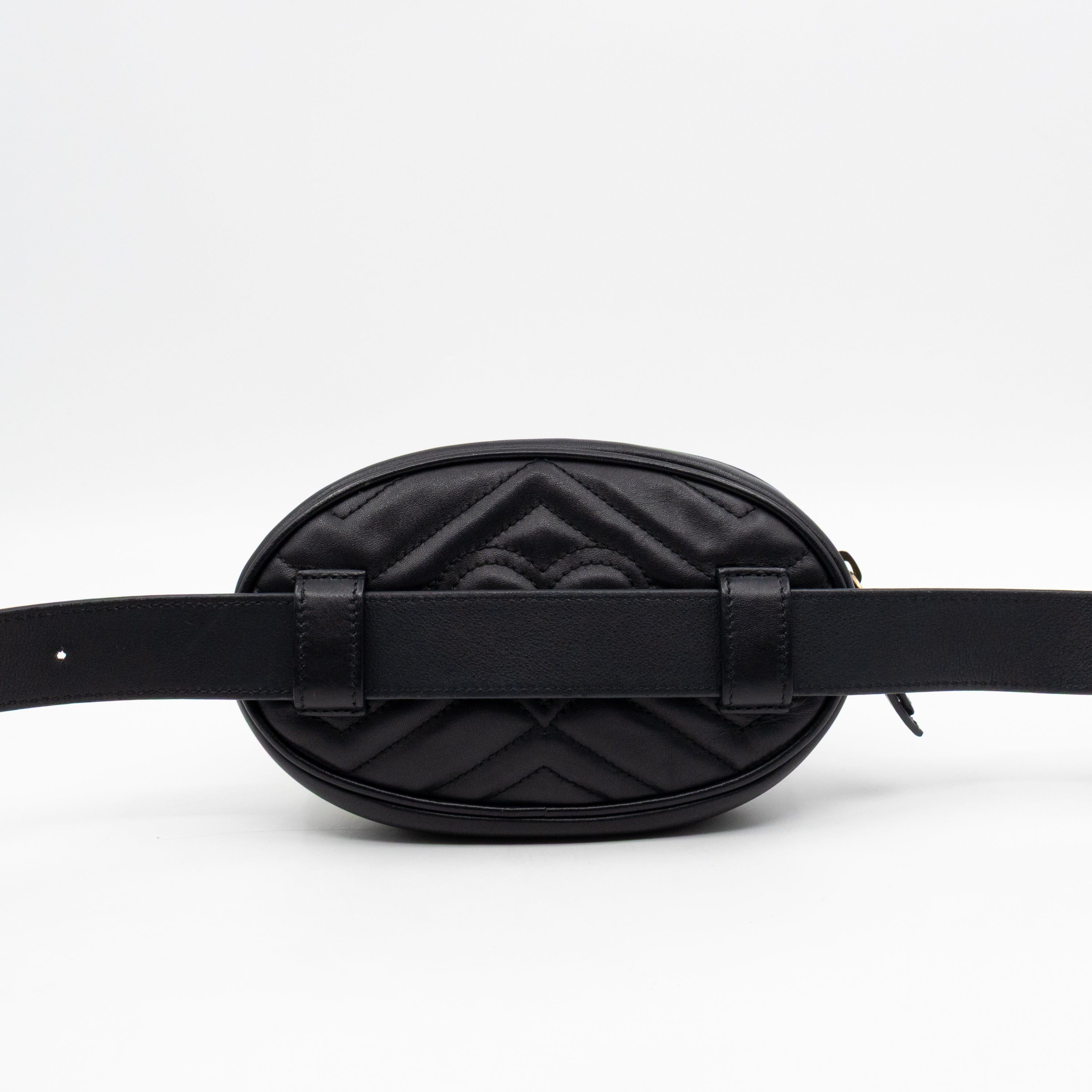 GG Marmont Matelasse Mini Belt Bag Black Leather 95 cm
