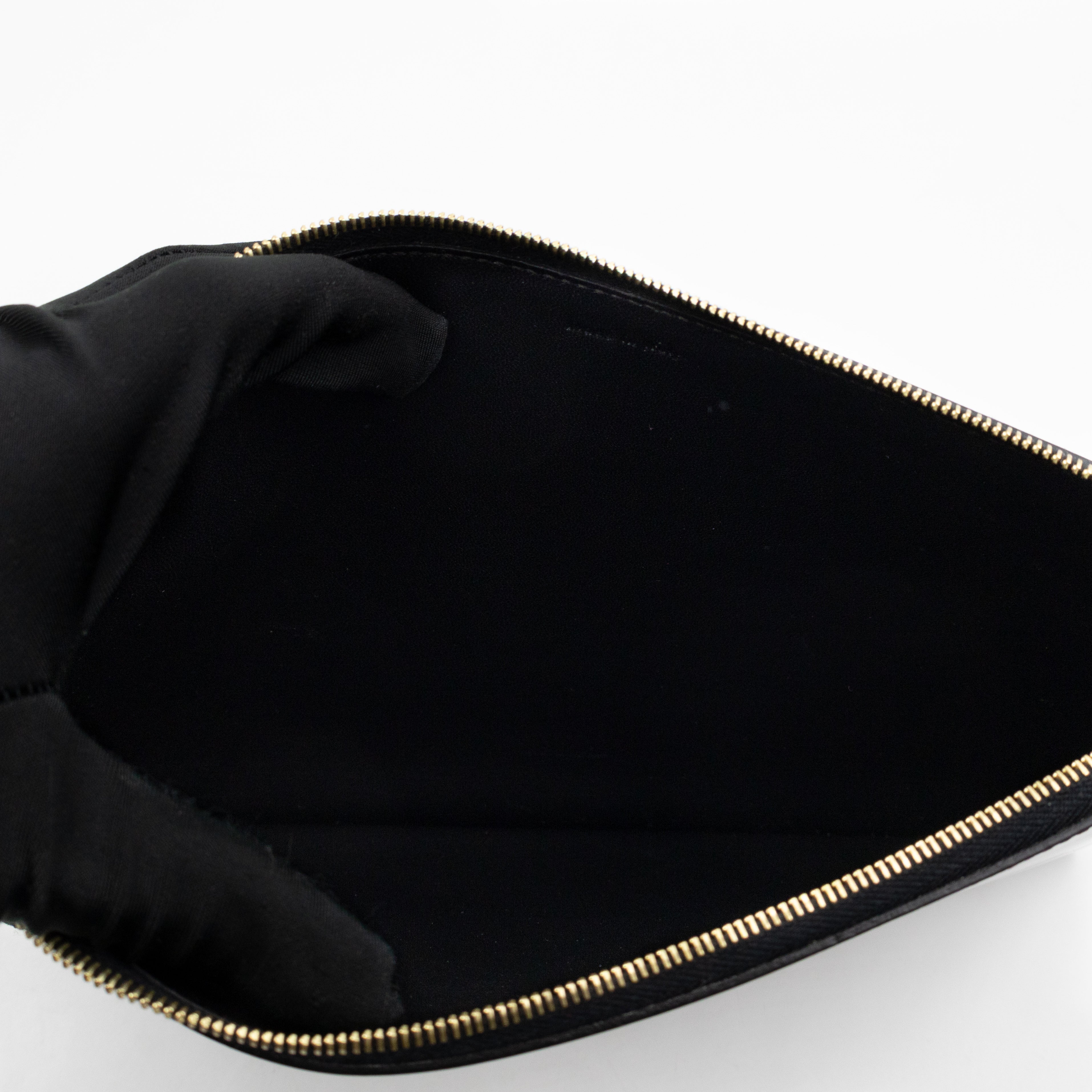 Zip Clutch Pouch Wine Smooth Leather