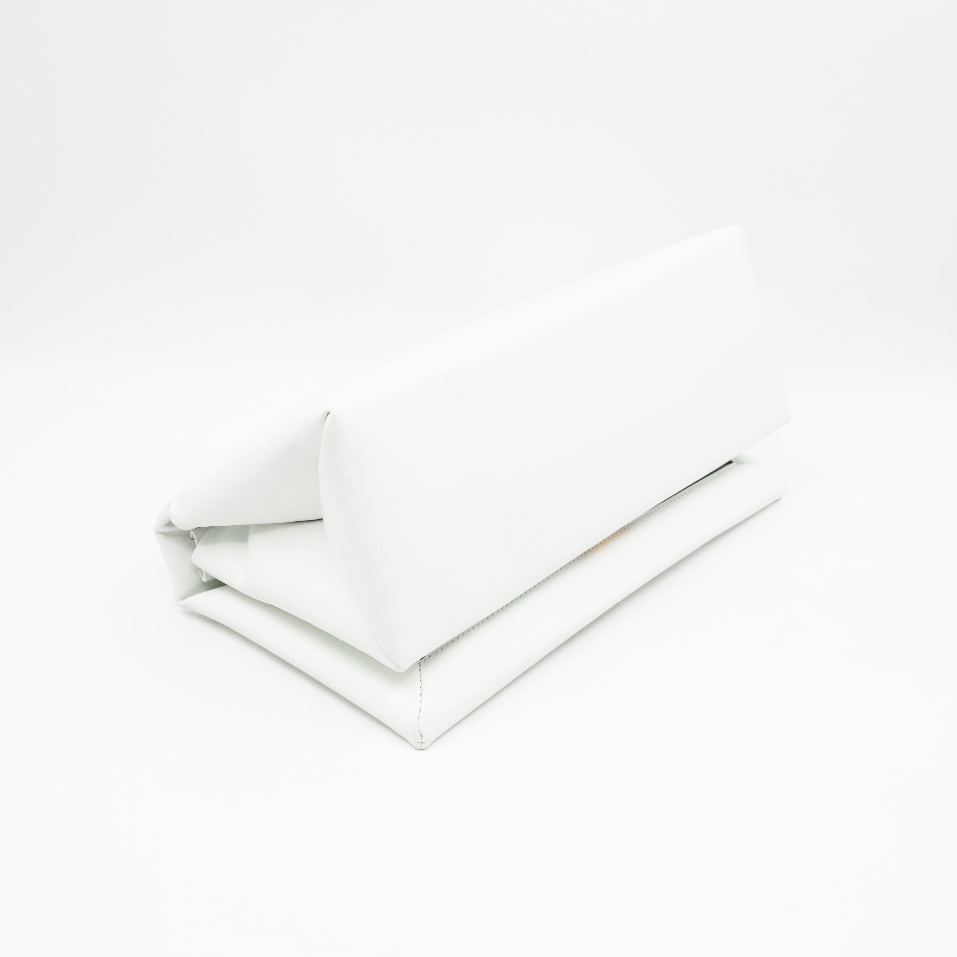Prisma Padded Shoulder Bag White Leather