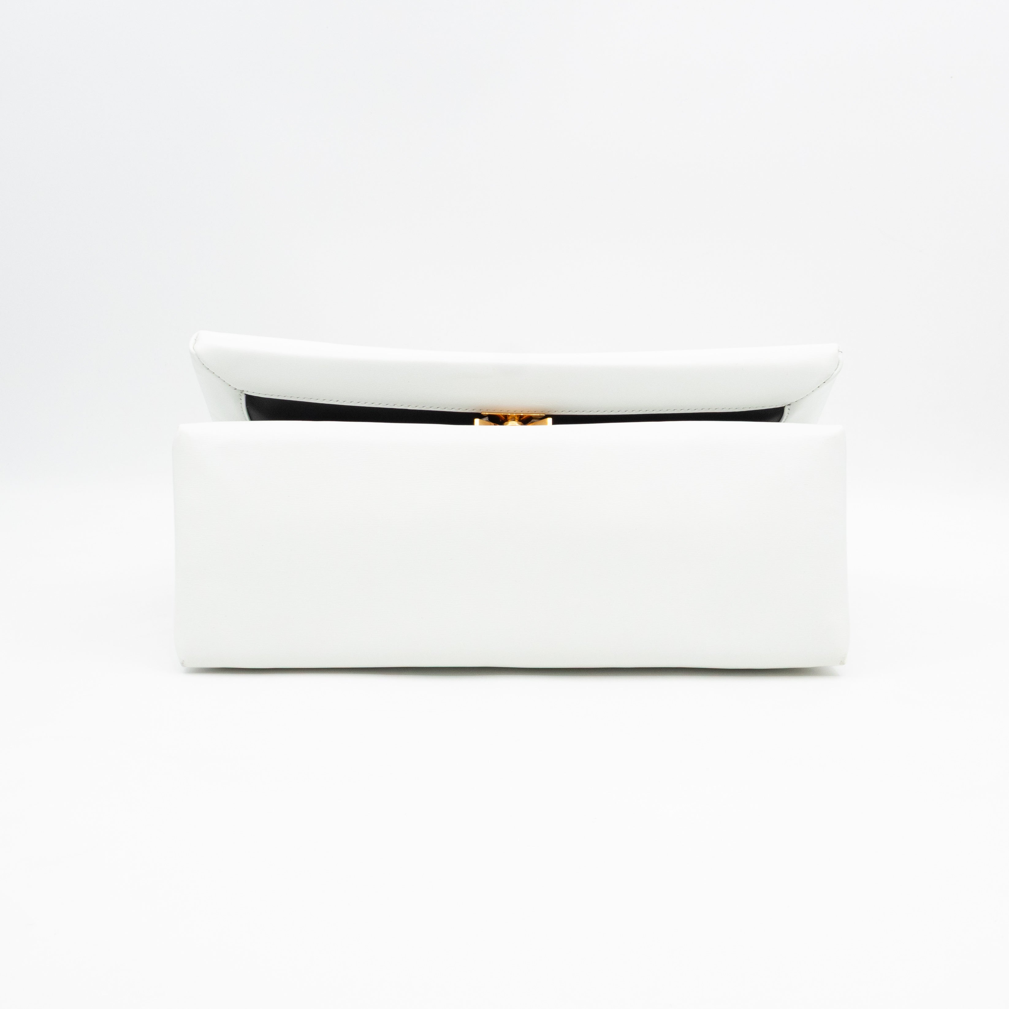 Prisma Padded Shoulder Bag White Leather