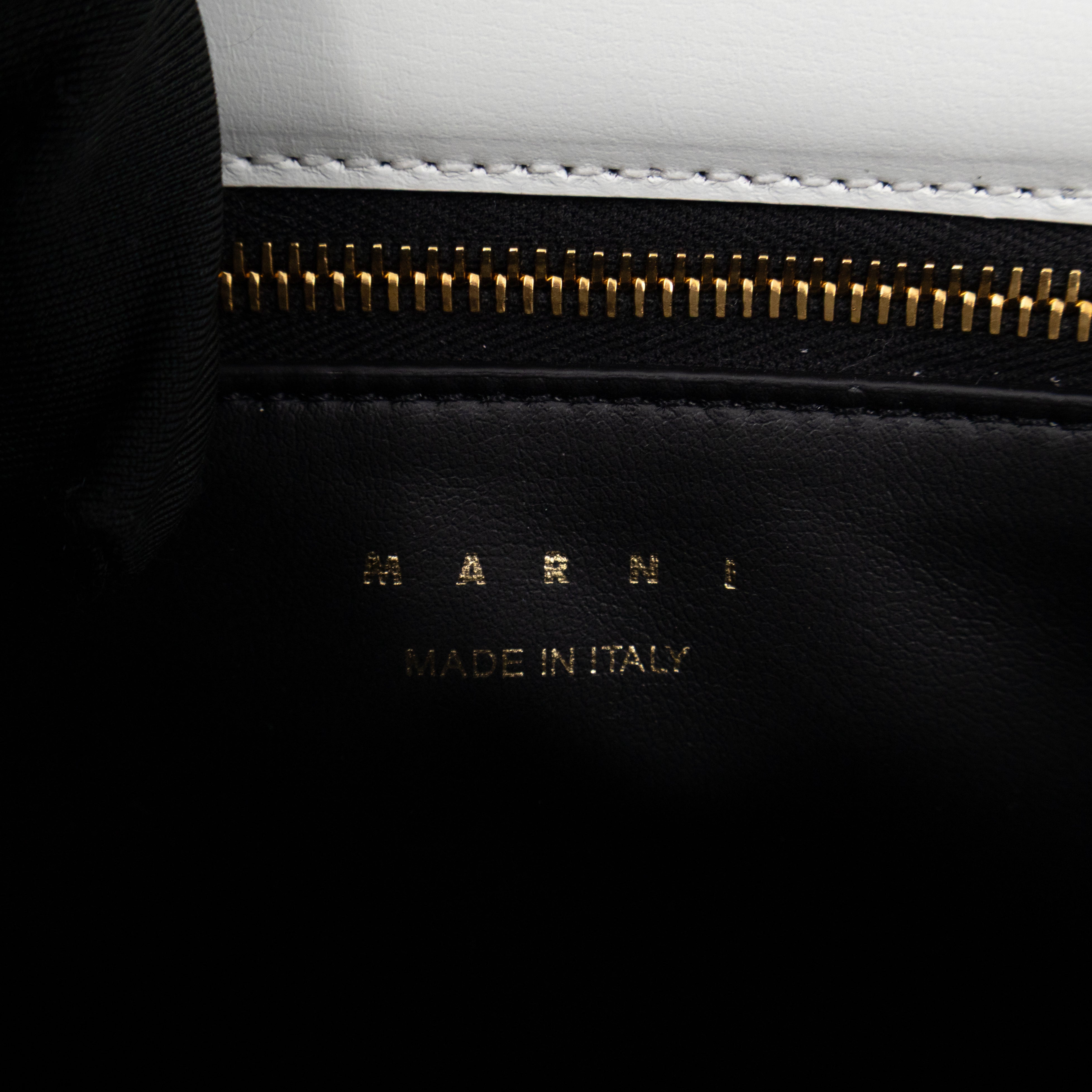 Prisma Padded Shoulder Bag White Leather