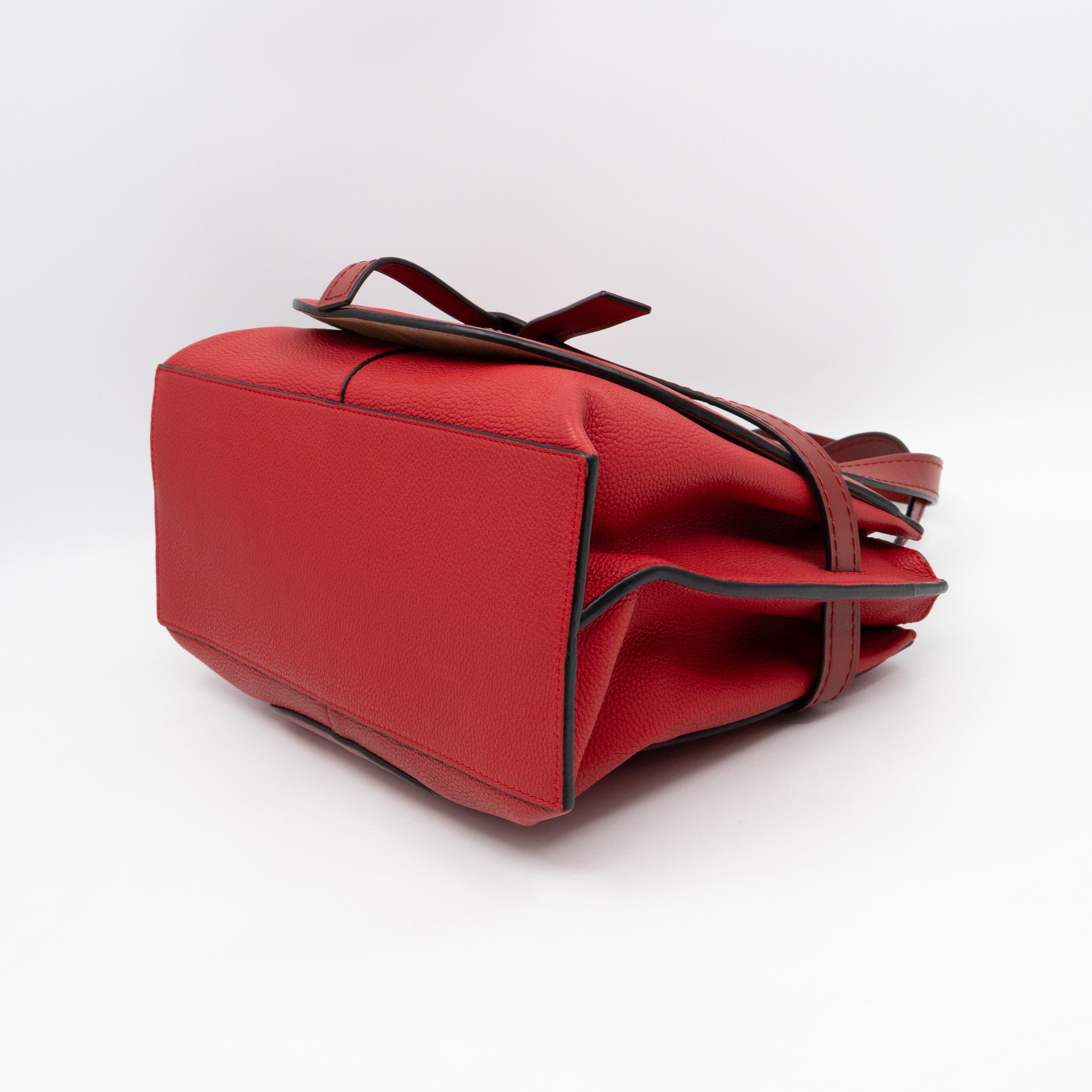 Gate Small Top Handle Tote Red Leather