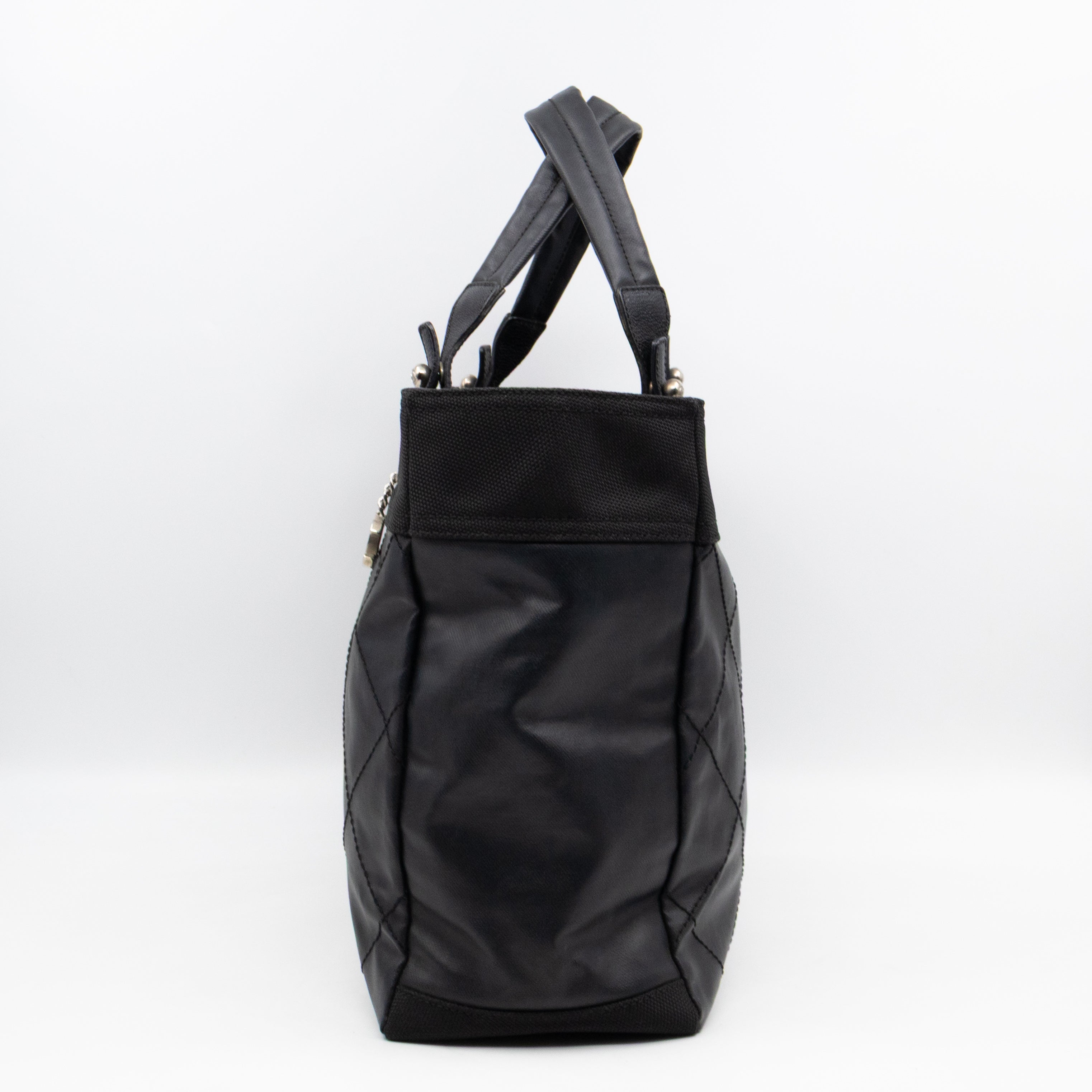 Paris Biarritz Tote Black Canvas