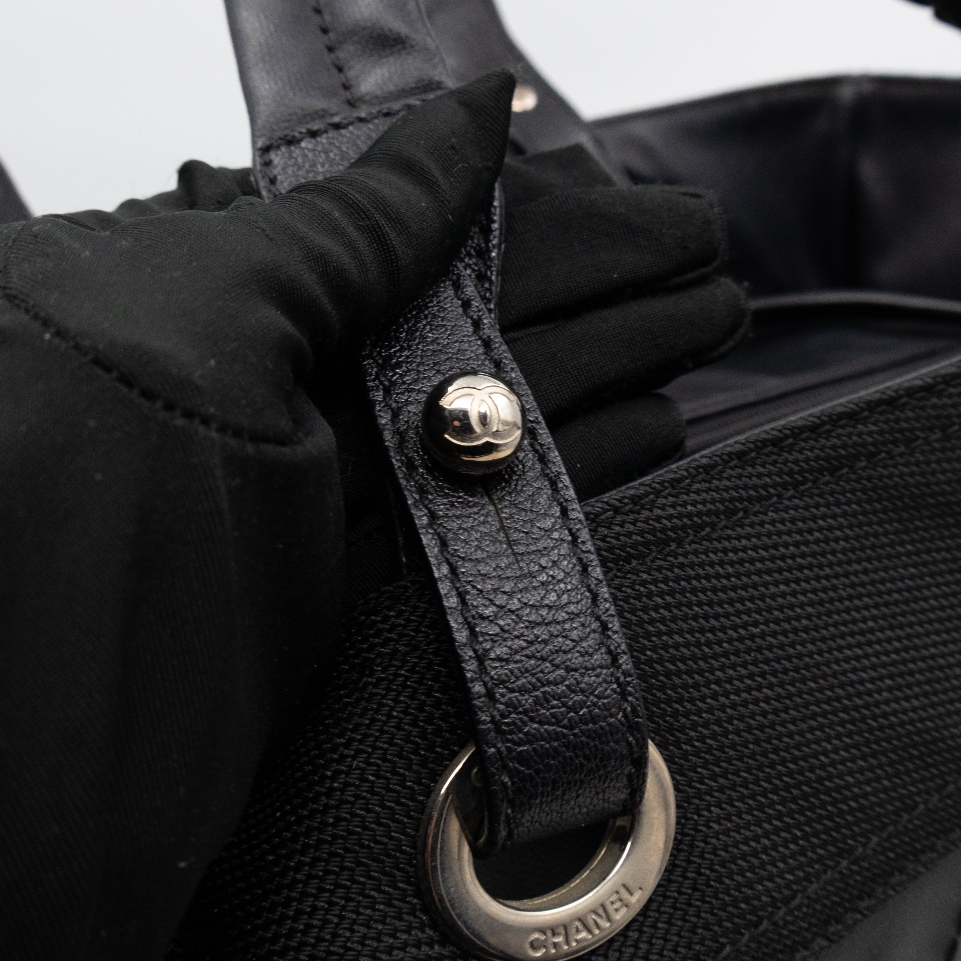 Paris Biarritz Tote Black Canvas