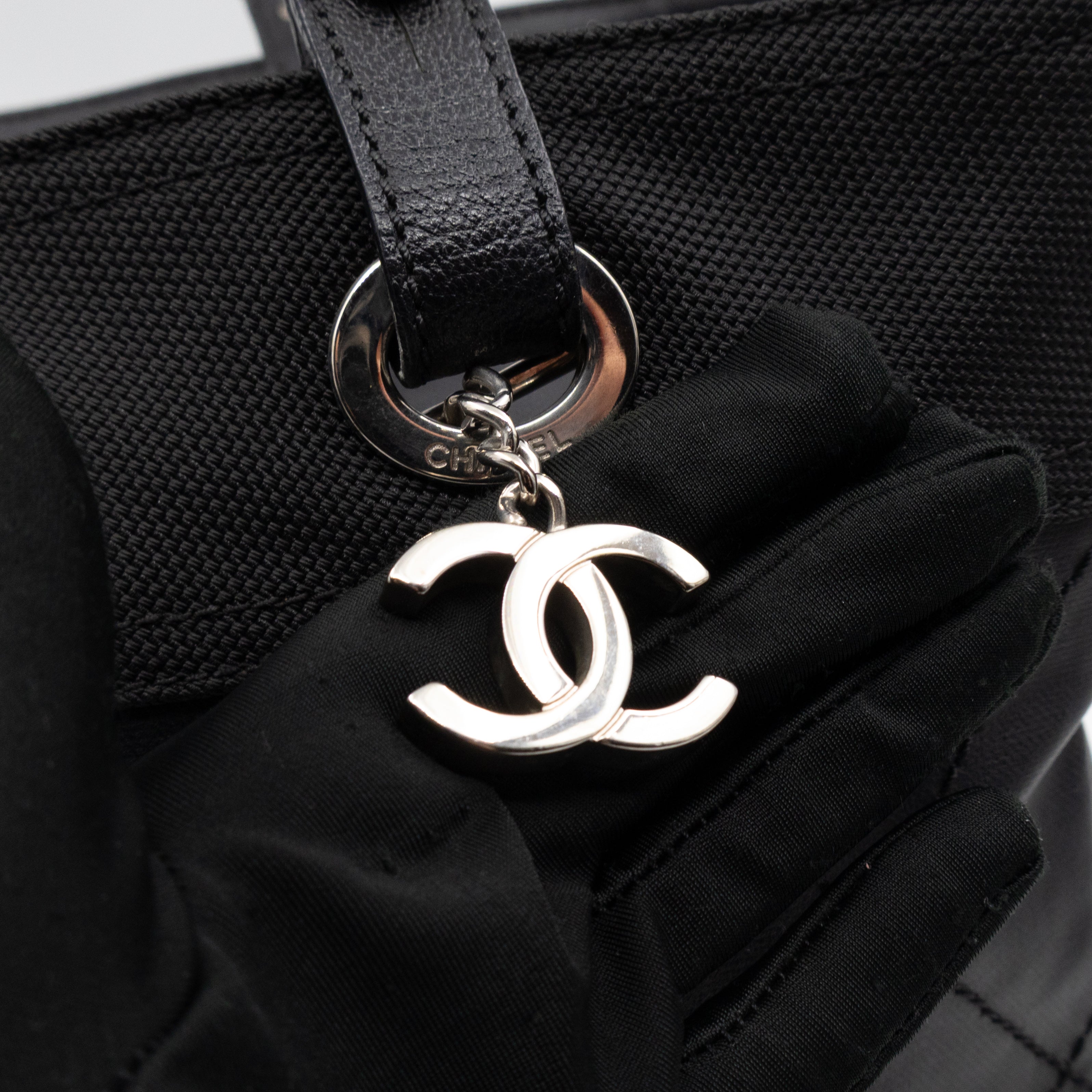 Paris Biarritz Tote Black Canvas