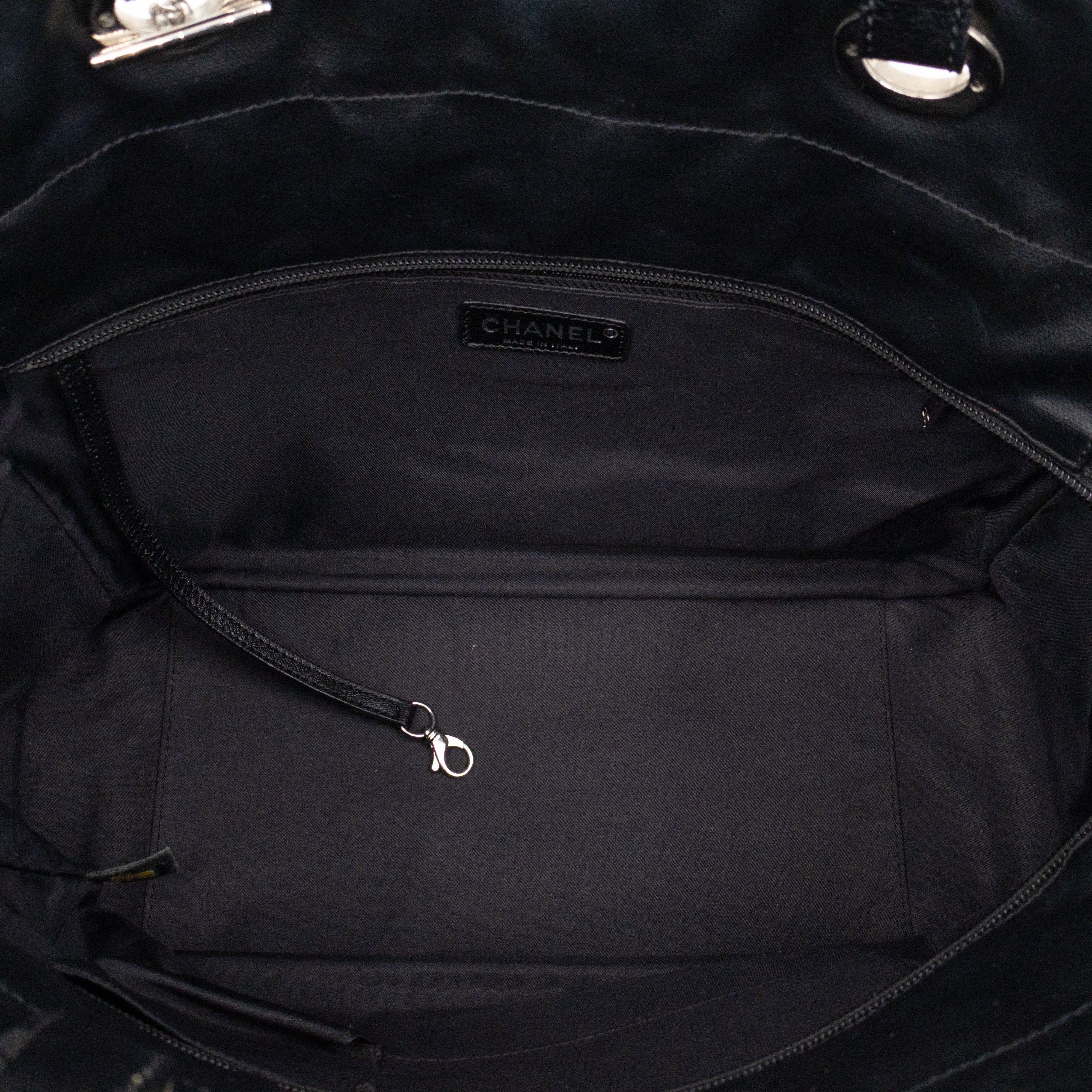 Paris Biarritz Tote Black Canvas