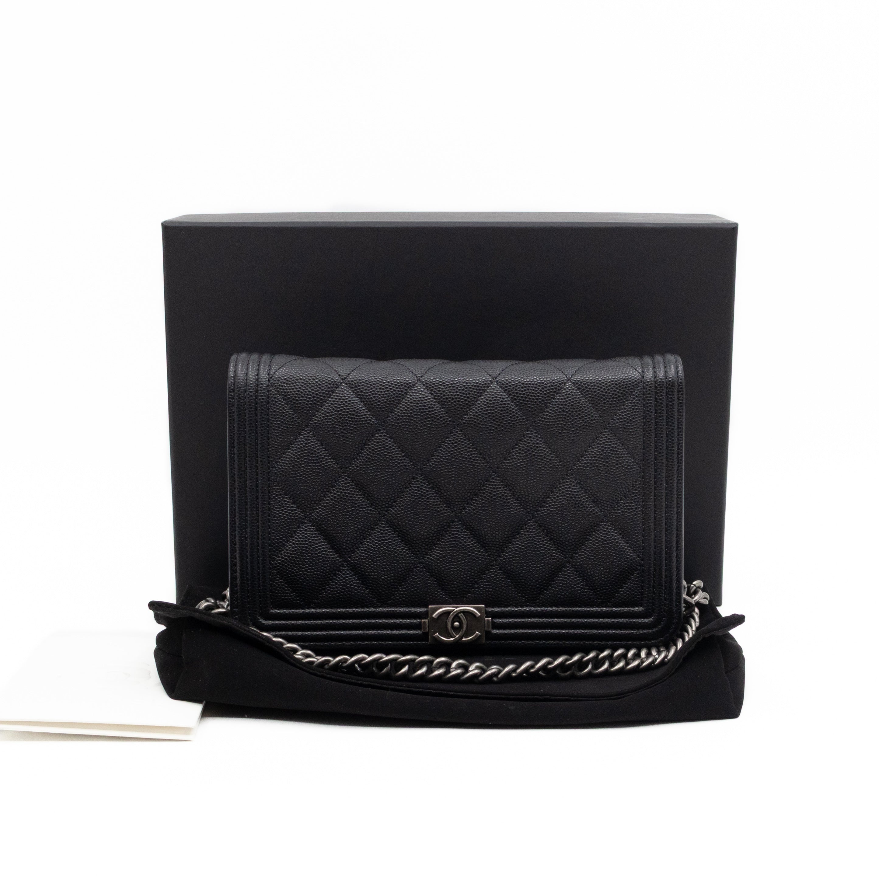 Boy Wallet On Chain Black Caviar Ruthenium