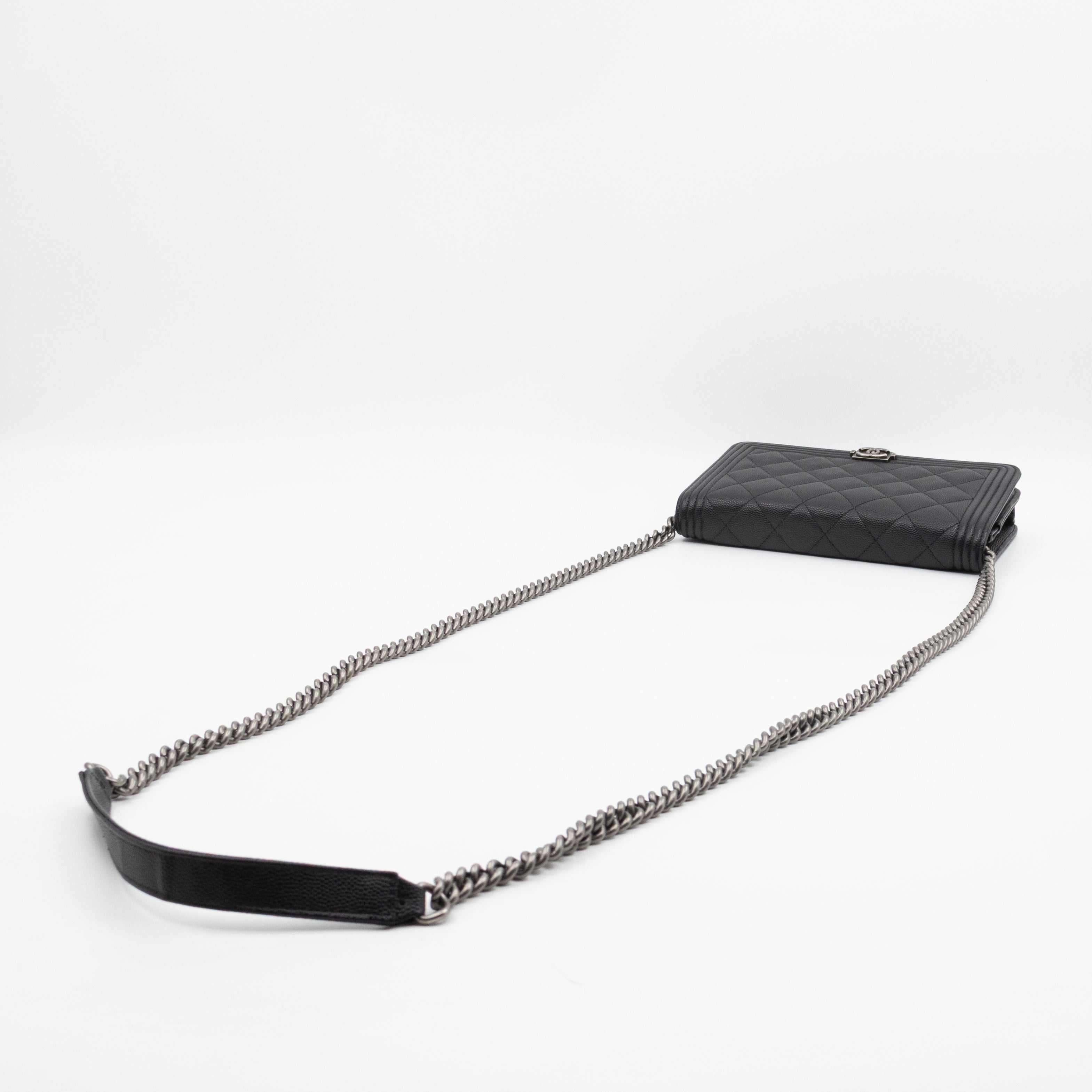 Boy Wallet On Chain Black Caviar Ruthenium